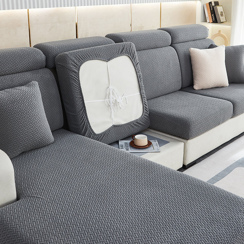 1 2 3 4 Seater Sofa Cushion Covers Jacquard Stretch Couch Seat Slipcover