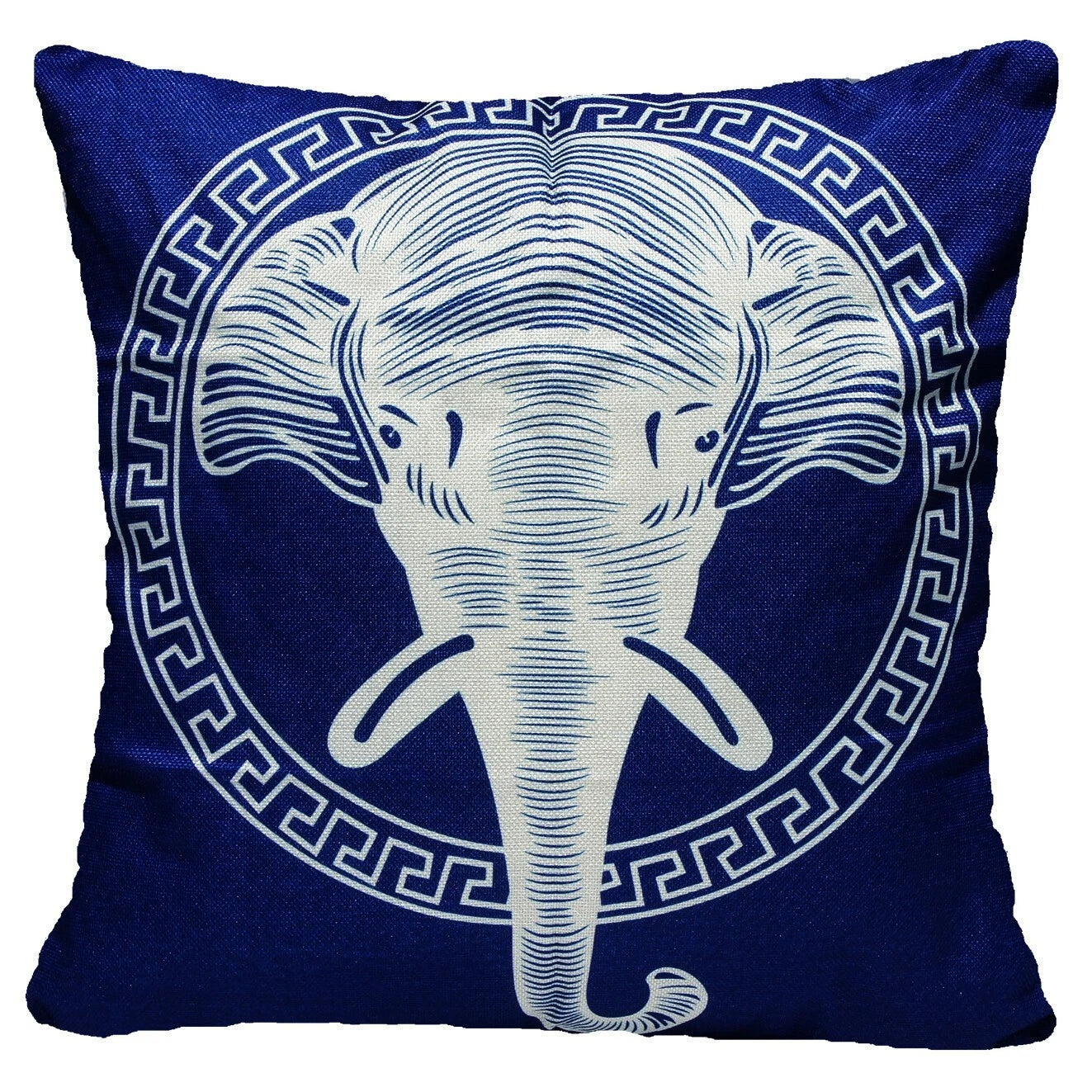 Throw PILLOW COVER Linen Navy Blue Double-Sided Decorative Cushion Case 16x16"