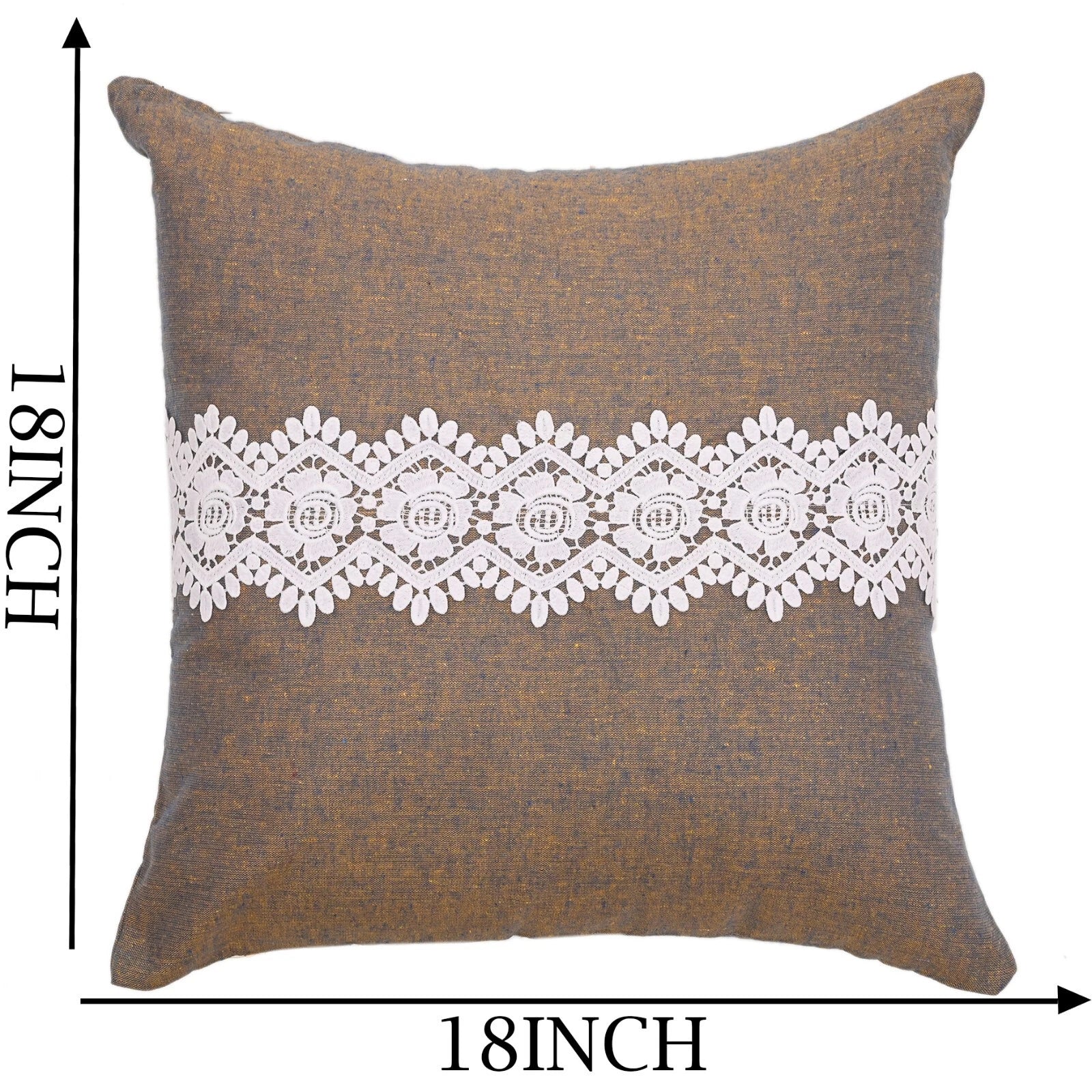 Home Decor Cushion Cover Sofa Decorative Throw Pillowcase Covers Solid with Lace