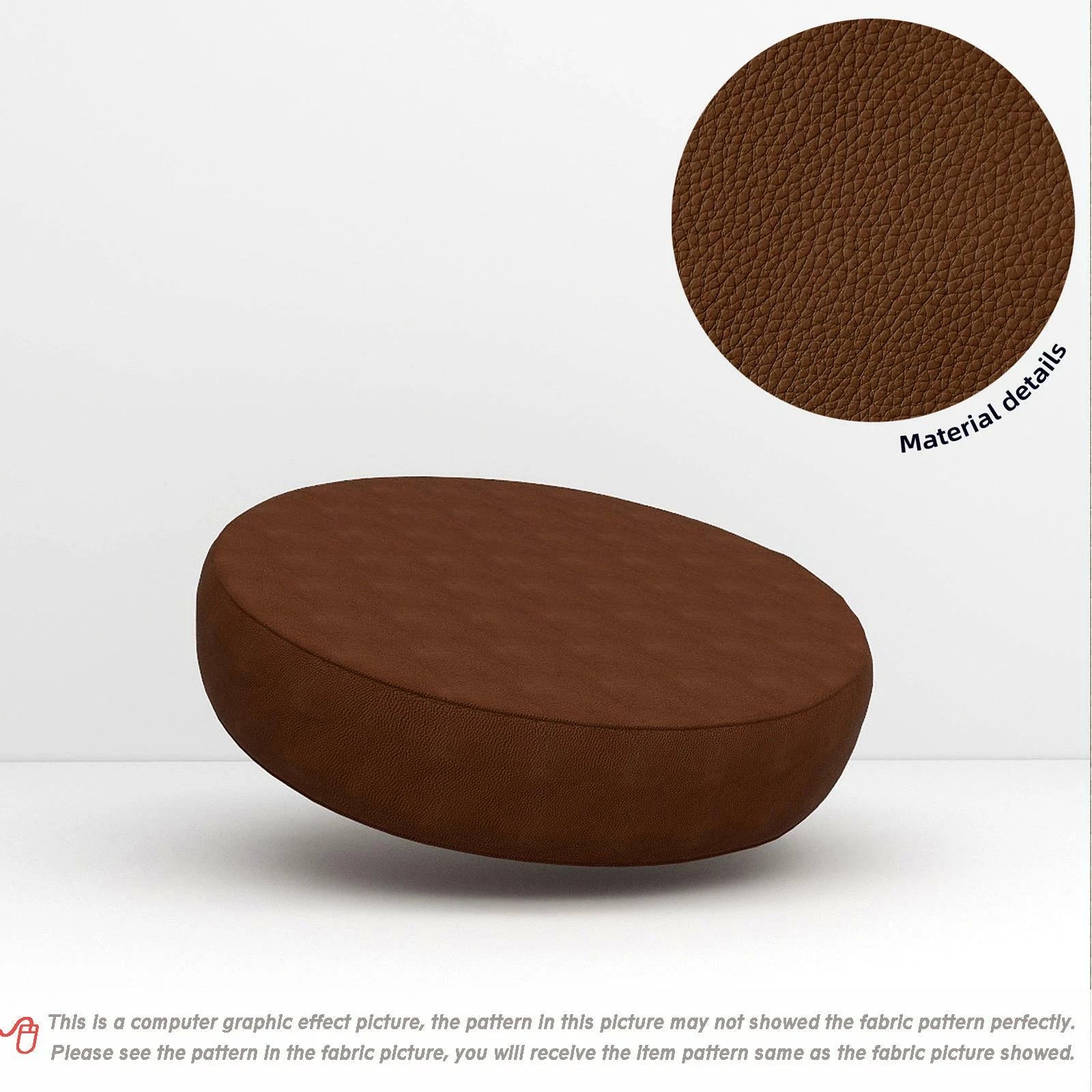 Pb010 Cushion Cover*Middle Brown*Faux Leather synthetic Litchi Skin Sofa Seat