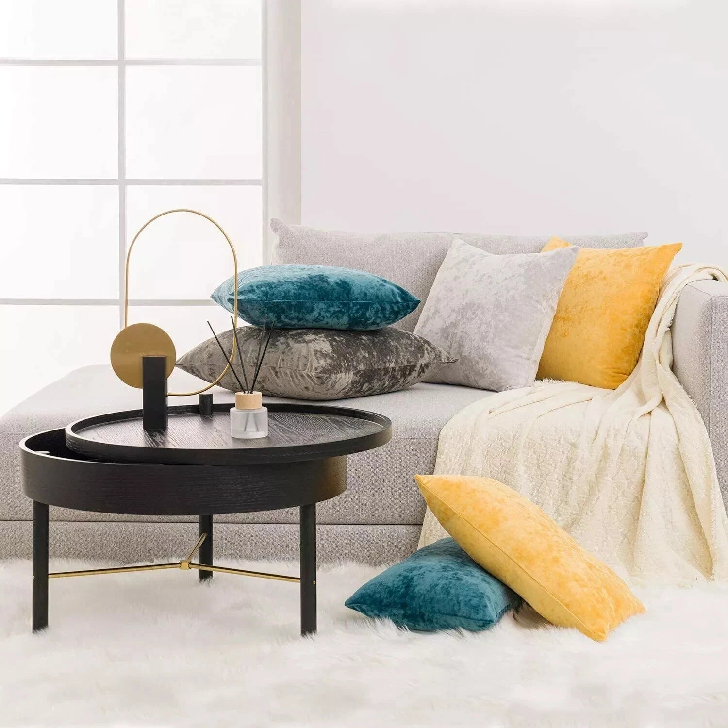 New Velvet Cushion Cover Square Pillow Case Throw Pillowcases for Sofa Bed Room