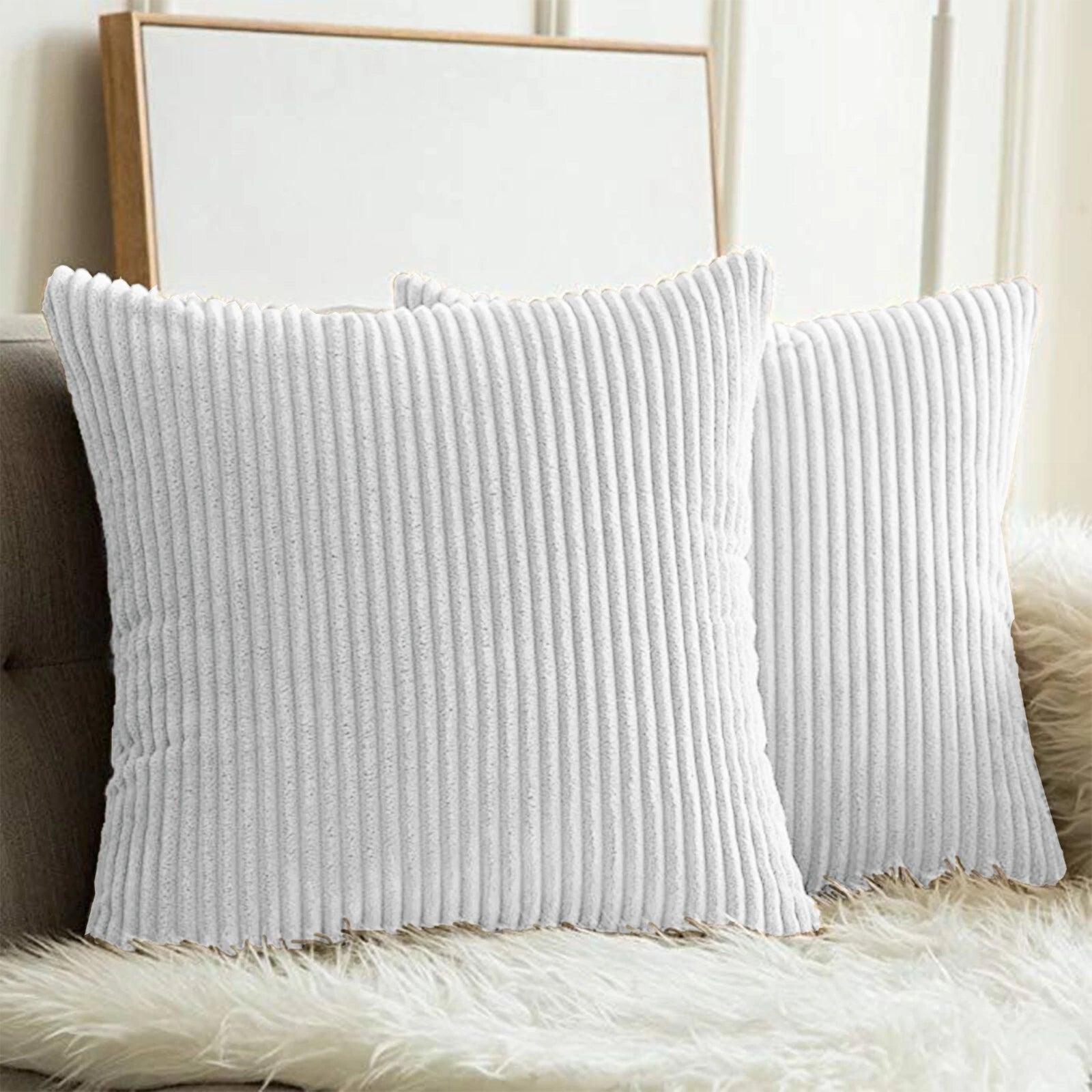 Pack of 1,2,4,6 Velvet Filled Cushion Covers 18x18 Sofa Decor Throw Pillow Cases