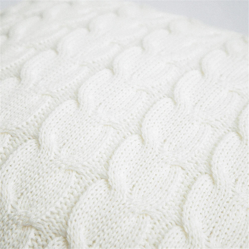 Knitted Pillow Cover Pillowcase Coreless Pillow Cushion Throw Sofa Car Bed Decor