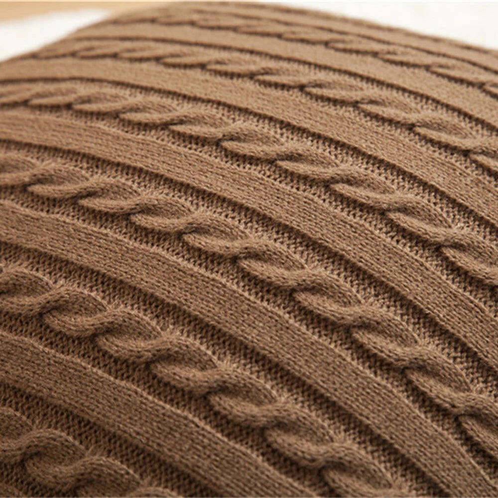 Knitted Pillow Cover Pillowcase Coreless Pillow Cushion Throw Sofa Car Bed Decor