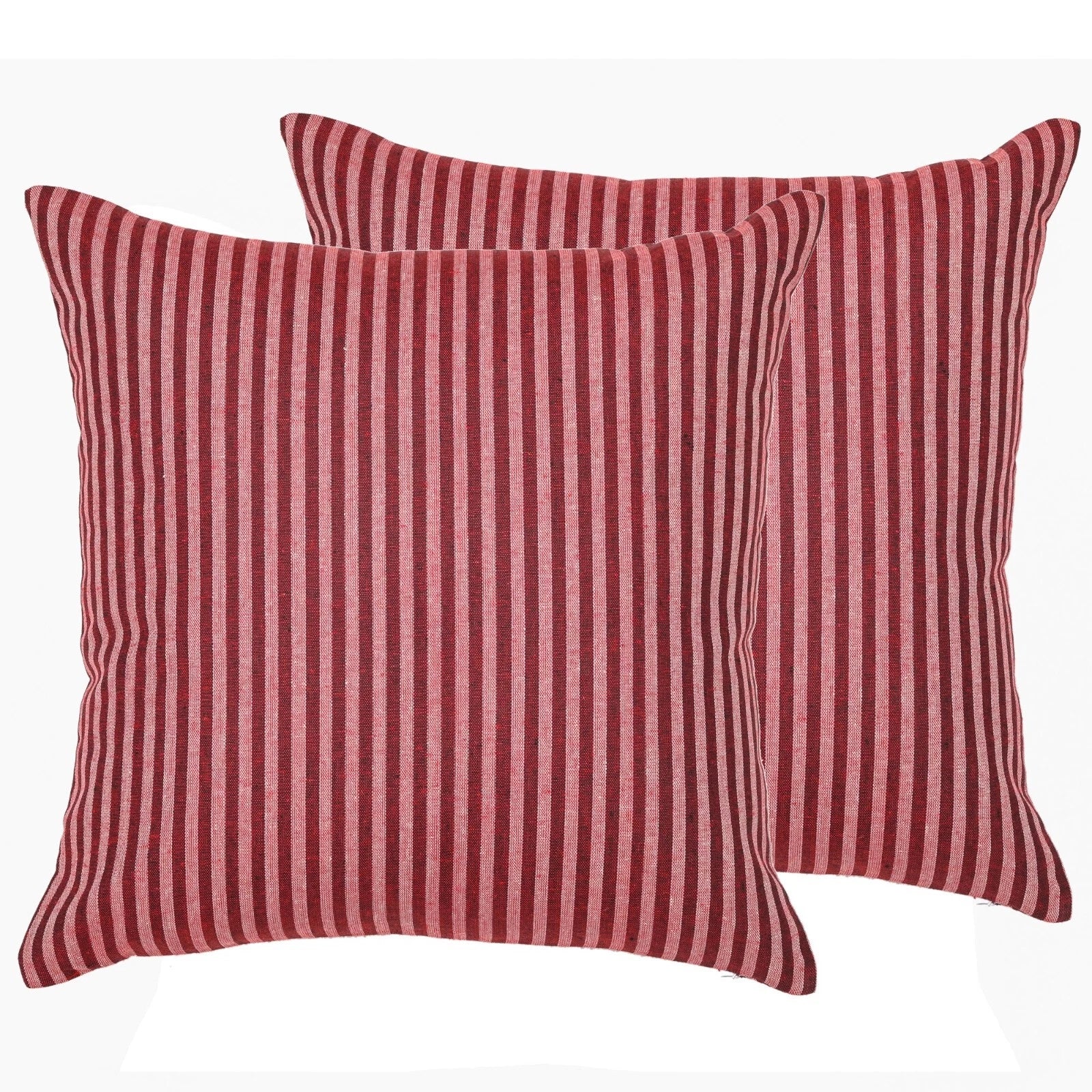 Cotton Cushion Covers Throw Pillow Cover Case Striped Home Sofa Decor-Set of 2