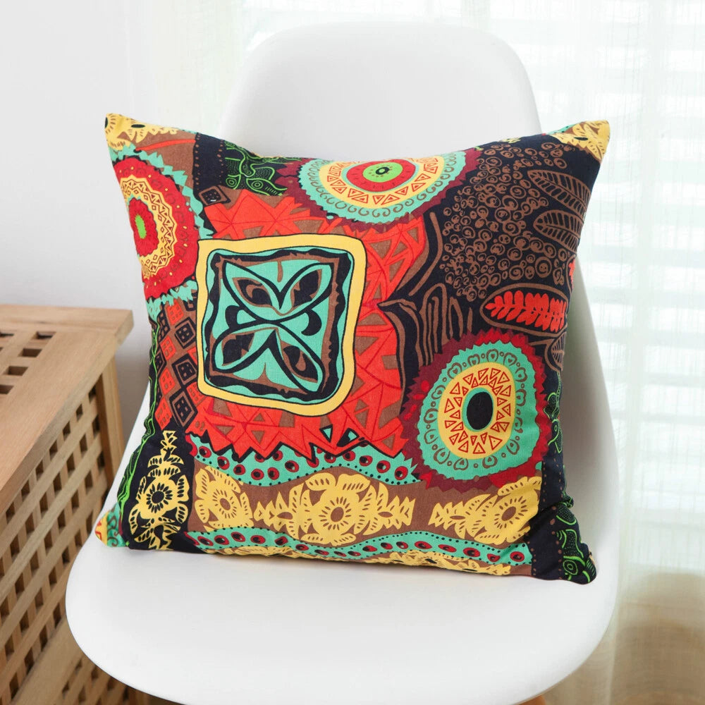 Home Print Cushion Covers Square Pillowcase Sofa Throw Waist Bed Decor Christmas