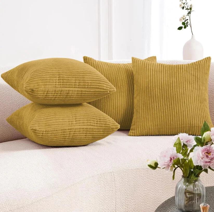 Pack of 1,2,4,6 Velvet Filled Cushion Covers 18x18 Sofa Decor Throw Pillow Cases