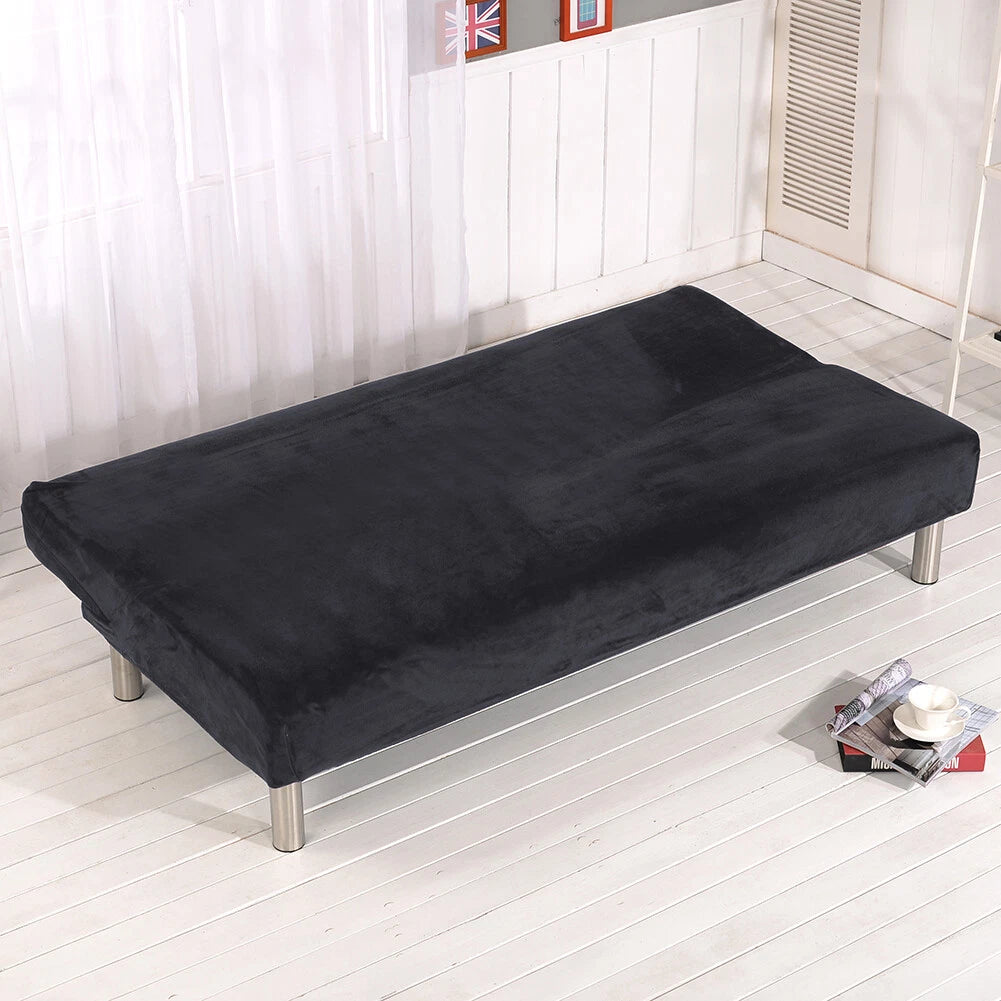 Armless Futon Sofa Bed Cover Full Size Thicker Plush Sofa Slipcover orPillowcase
