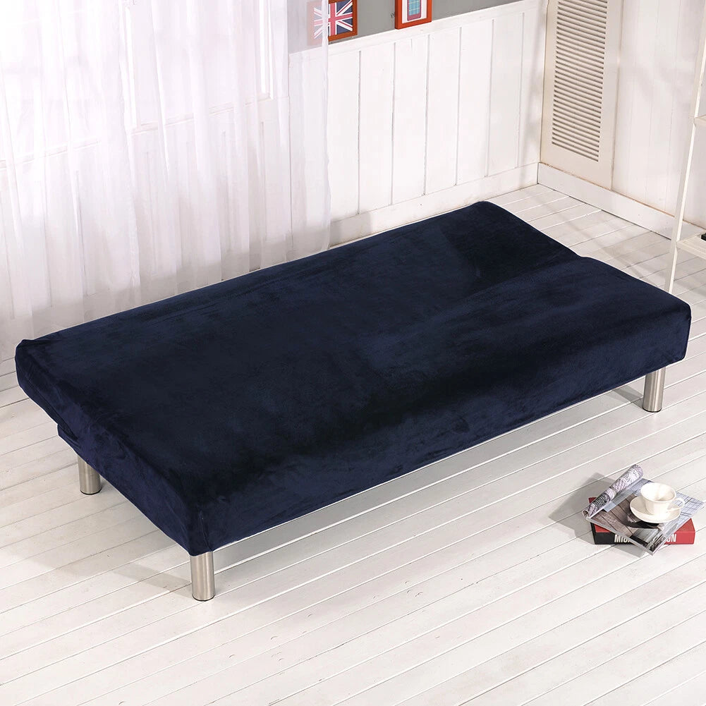 Armless Futon Sofa Bed Cover Full Size Thicker Plush Sofa Slipcover orPillowcase