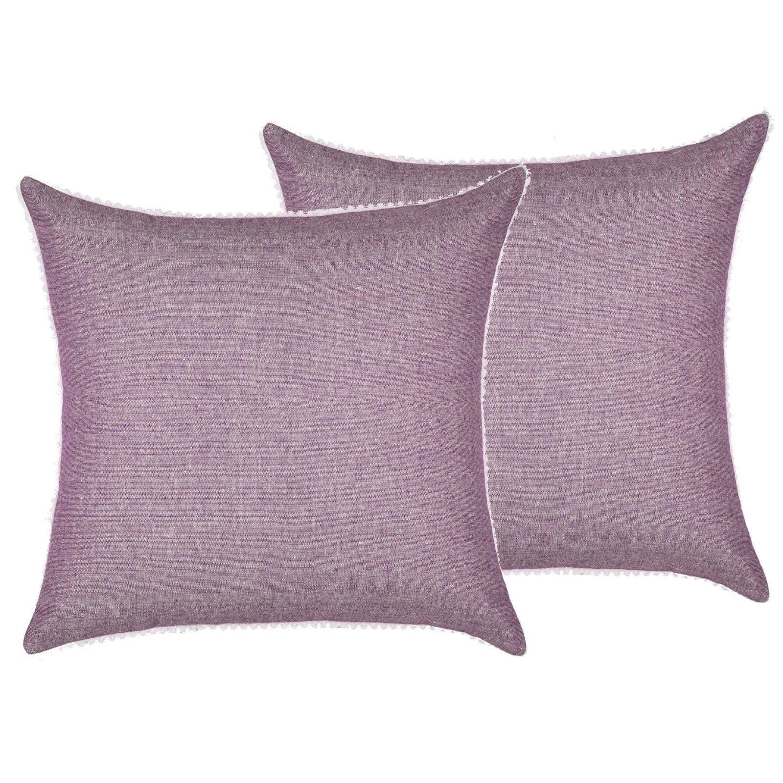 Pillow Covers Cotton Throw Cushion Case Cover Sofa Home Decor Solid with Lace-S2