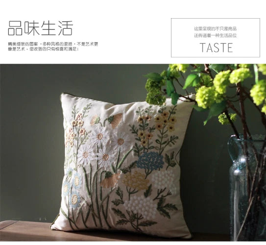 Luxury Cushion Covers for Living Room Sofa Cushion Cover Embroidery Pillowcase