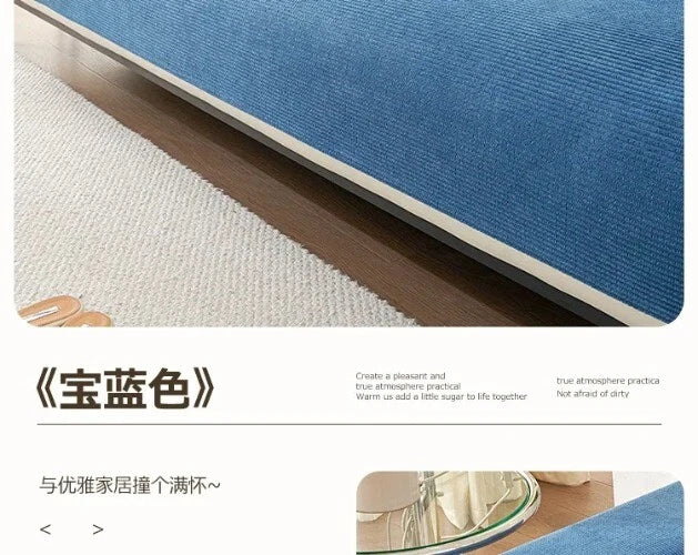 Solid Color Sofa Covers for Living Room Polar FleeceSofa Cushion Mat  Universal