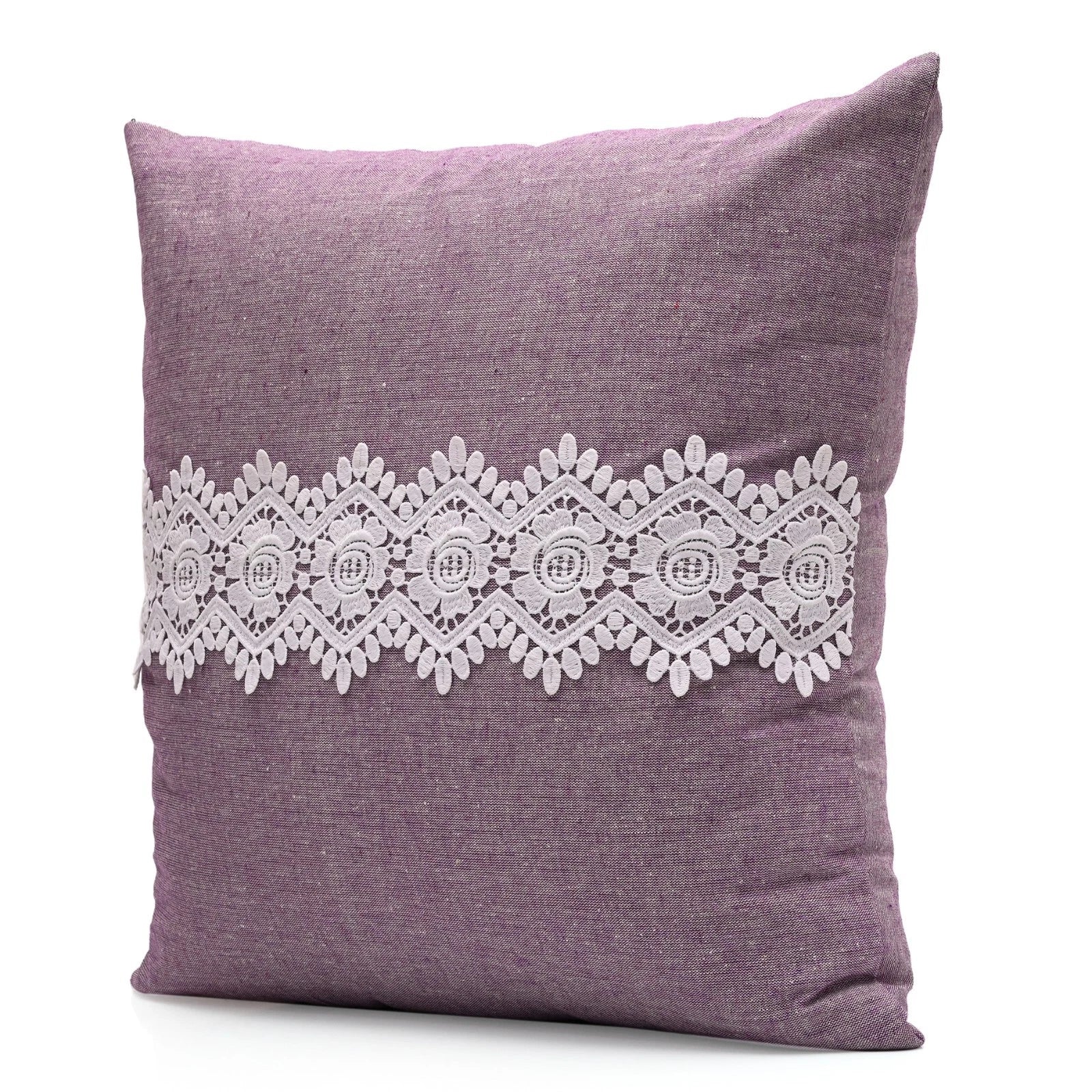 Home Decor Cushion Cover Sofa Decorative Throw Pillowcase Covers Solid with Lace