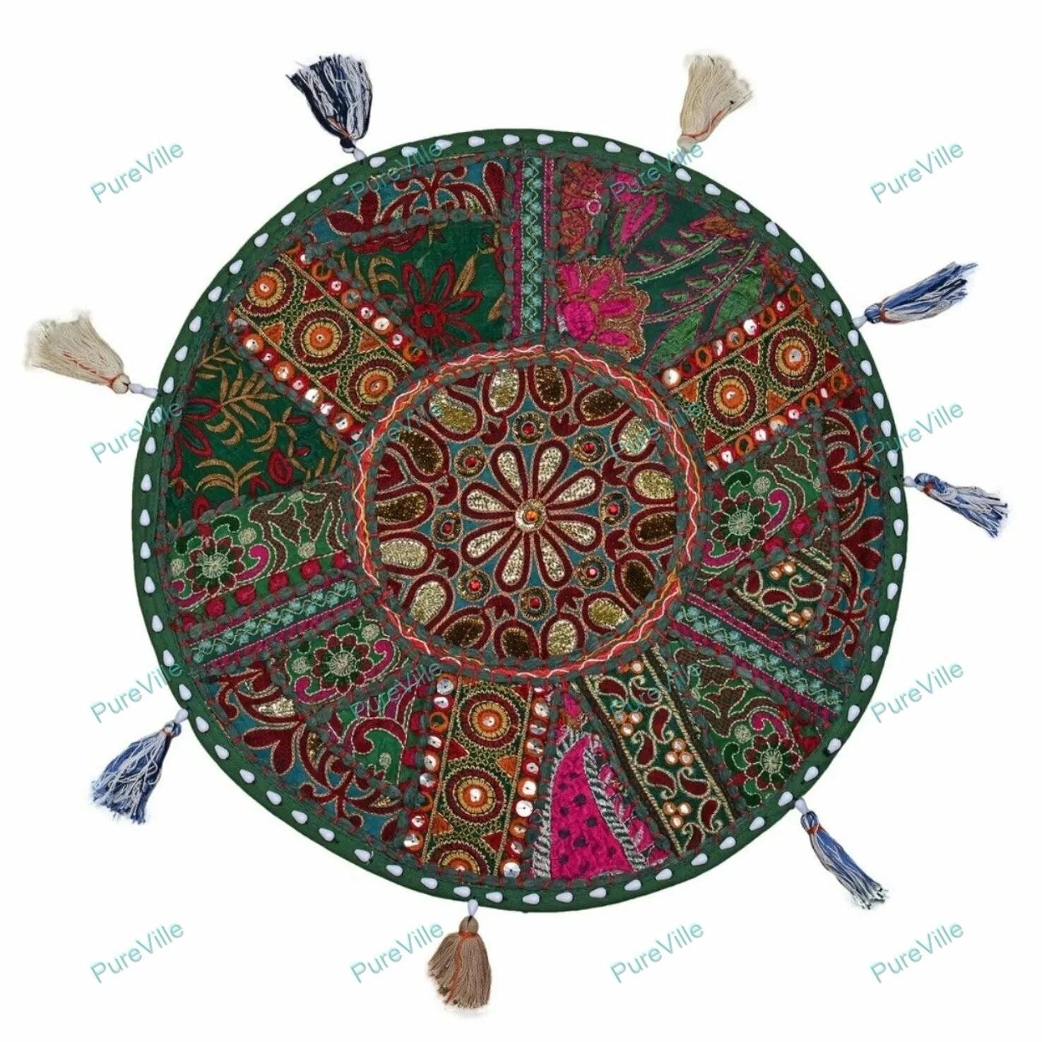 Patchwork Cushion Cover Sofa Cover Ethnic Indian Decorative Bohemian Home Decor