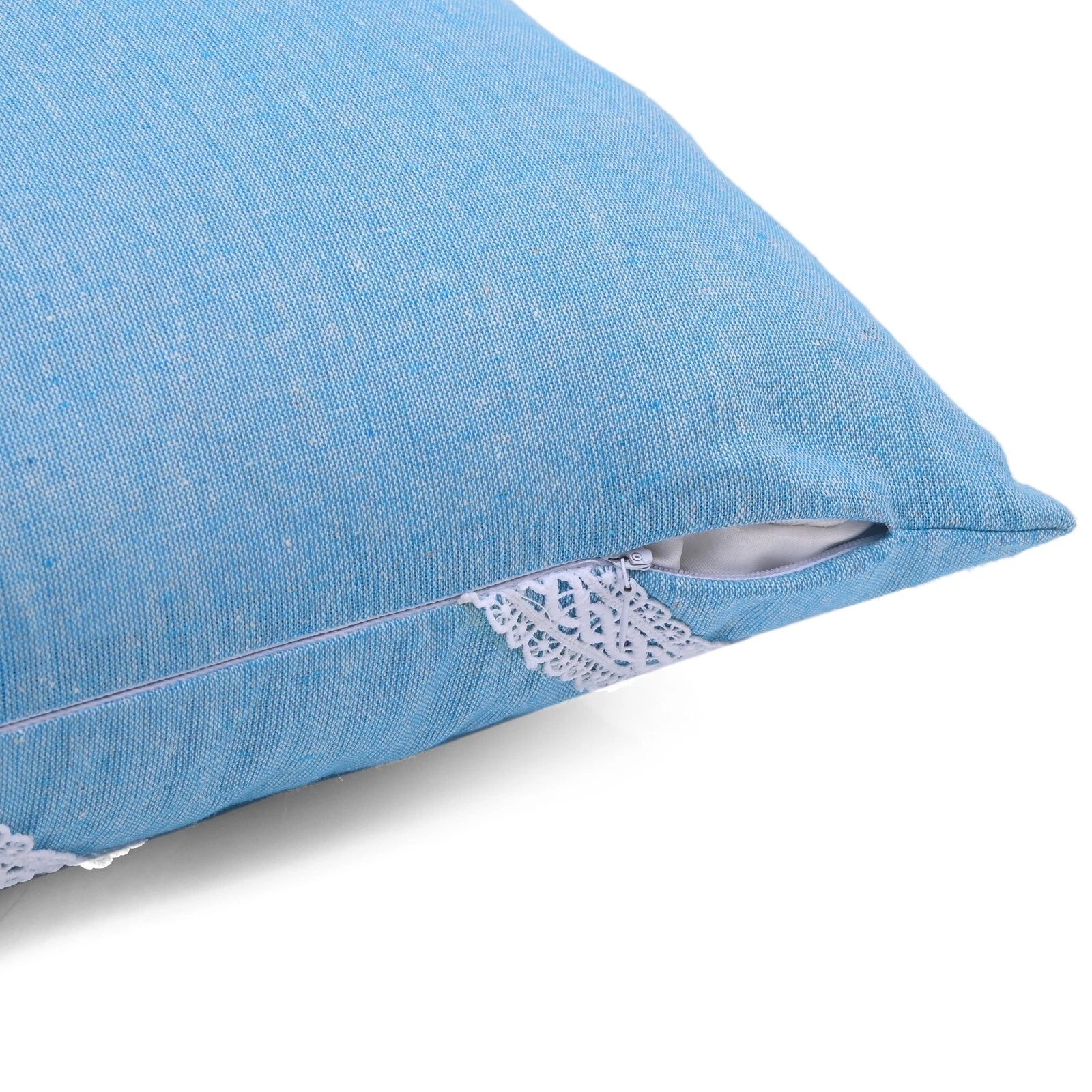 Decorative Cushion Cover Cotton Throw Pillow Case Home Sofa Decor Diagonal Lace