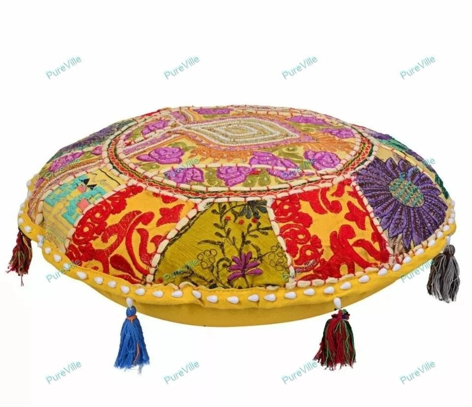 Patchwork Floor Pillows Cases Car Sofa Boho Art Room Decorative Cushion Cover