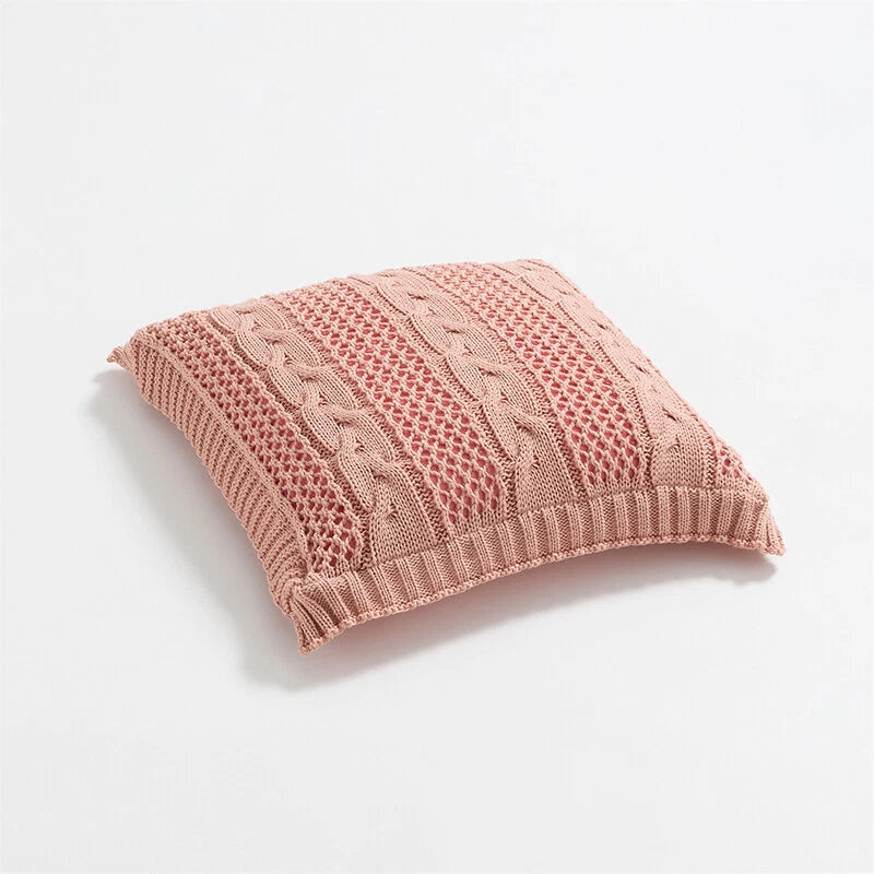 Square Knitted Pillowcase Sofa Bed Throw Waist Cushion Cover Office Pillow Case