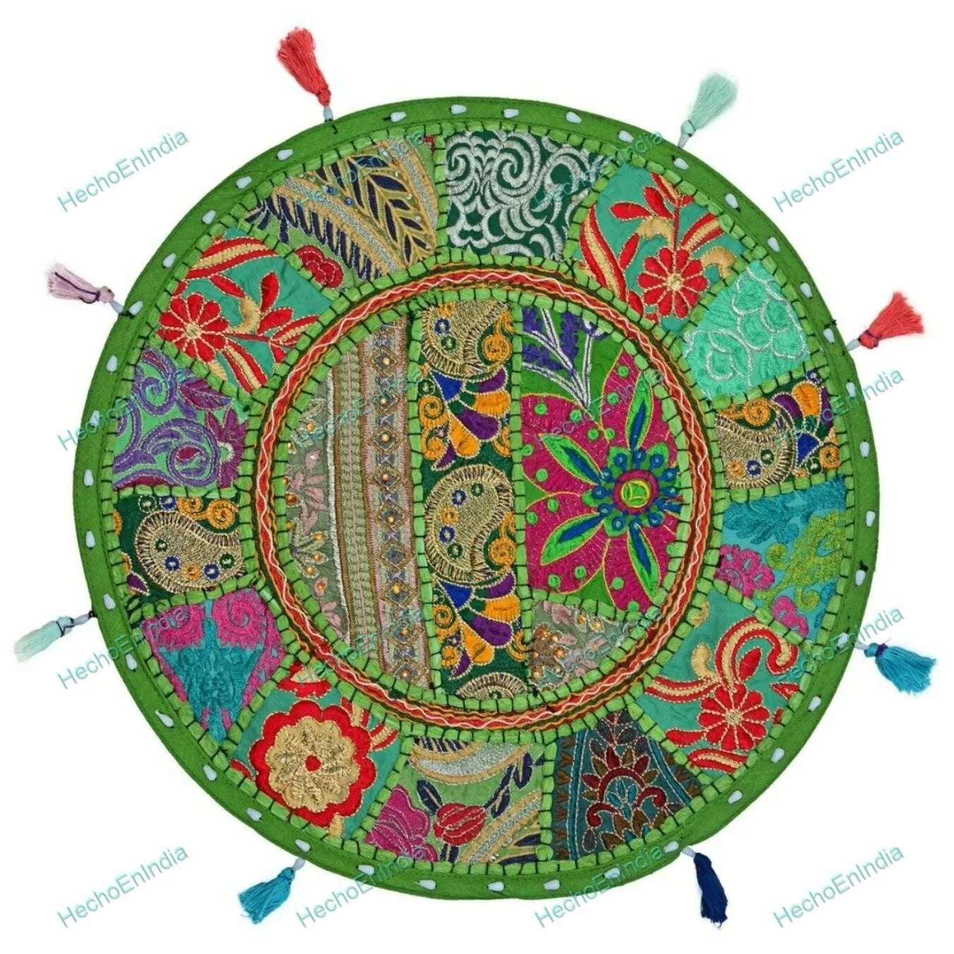 Patchwork Handwoven Pillow Cases Floor Home Sofa Art Car Boho Cushion Cover