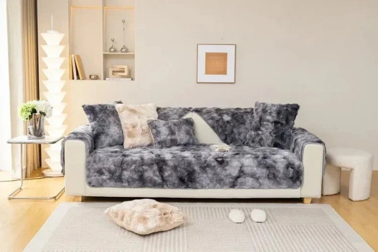 Plush Sofa Cover for Living Room SofaTowel Universal Non-slip Sofa Mat Blanket