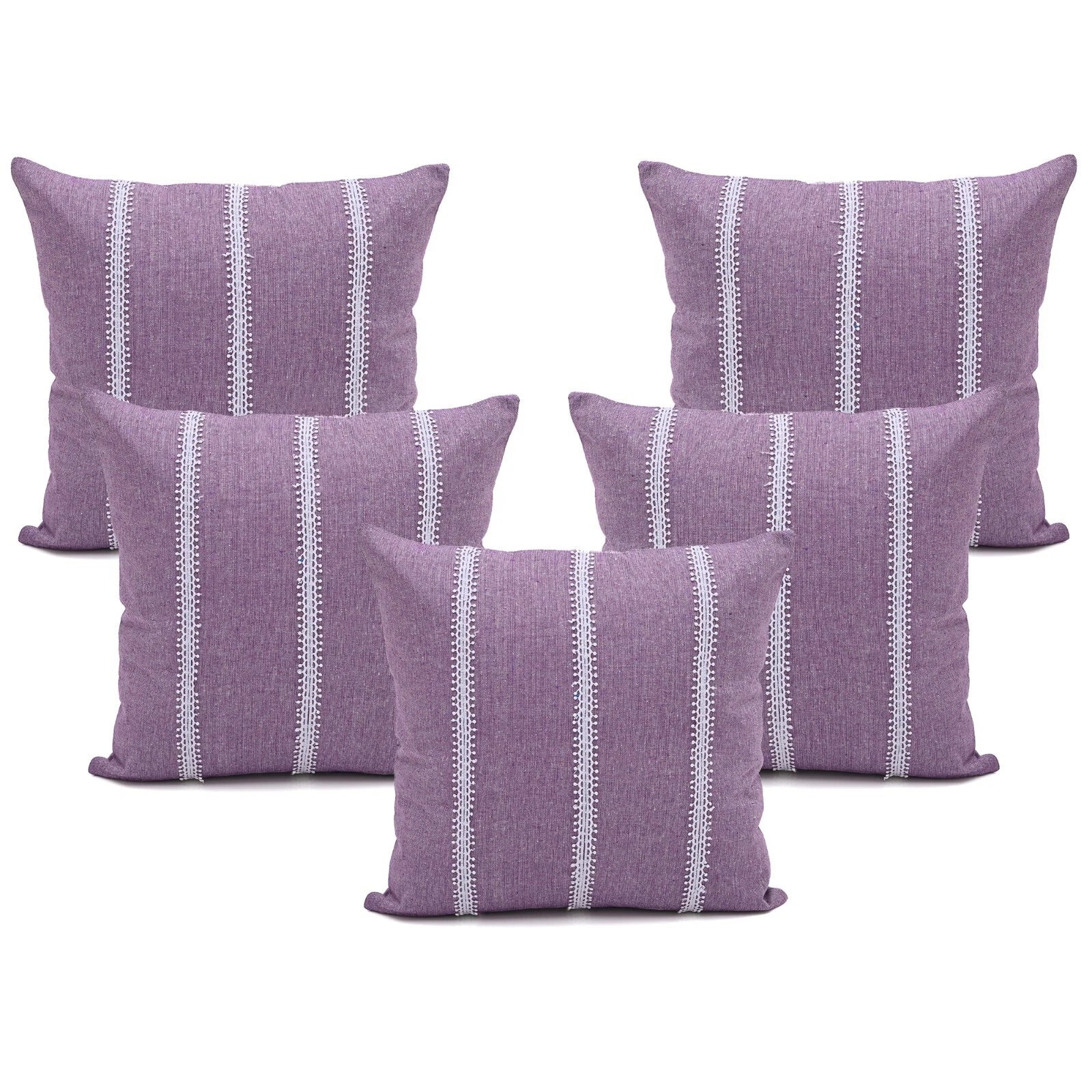Cushion Case Cotton Pillow Cover Home Sofa Couch Bed Decor Square Covers Set 5