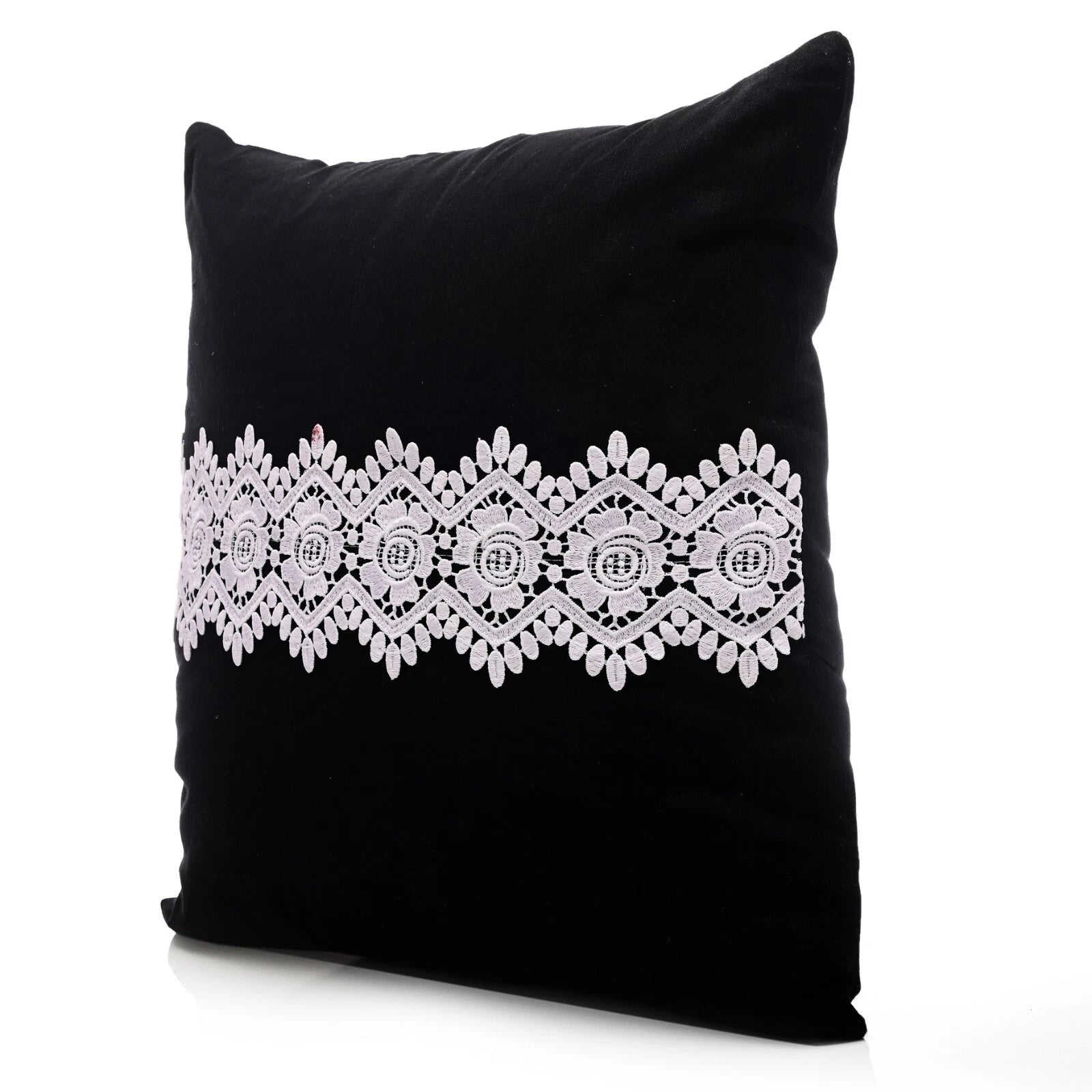 Home Decor Cushion Cover Sofa Decorative Throw Pillowcase Covers Solid with Lace