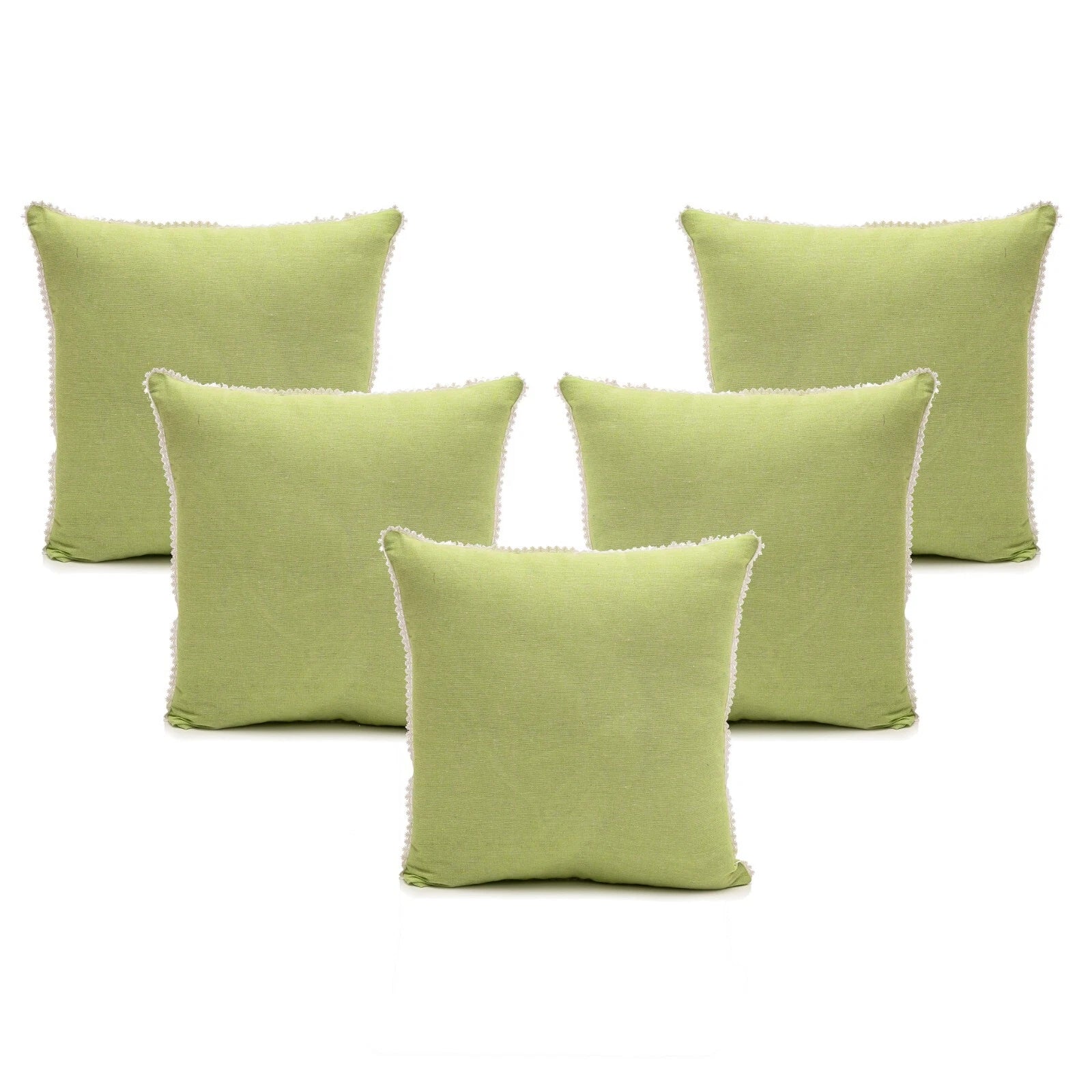 Cushion Covers Case Cotton Throw Pillow Cover Sofa Home Decor Solid with Lace-S5