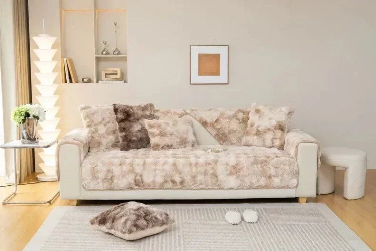 Plush Sofa Cover for Living Room SofaTowel Universal Non-slip Sofa Mat Blanket