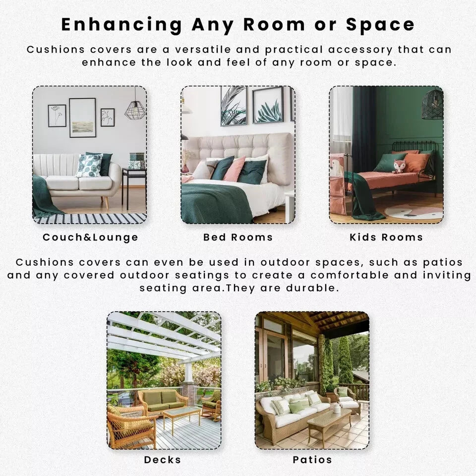 Velvet Cushion Covers Square Sofa Pillow Cases Pack of 4, 3, 2  Bed Sofa Decor