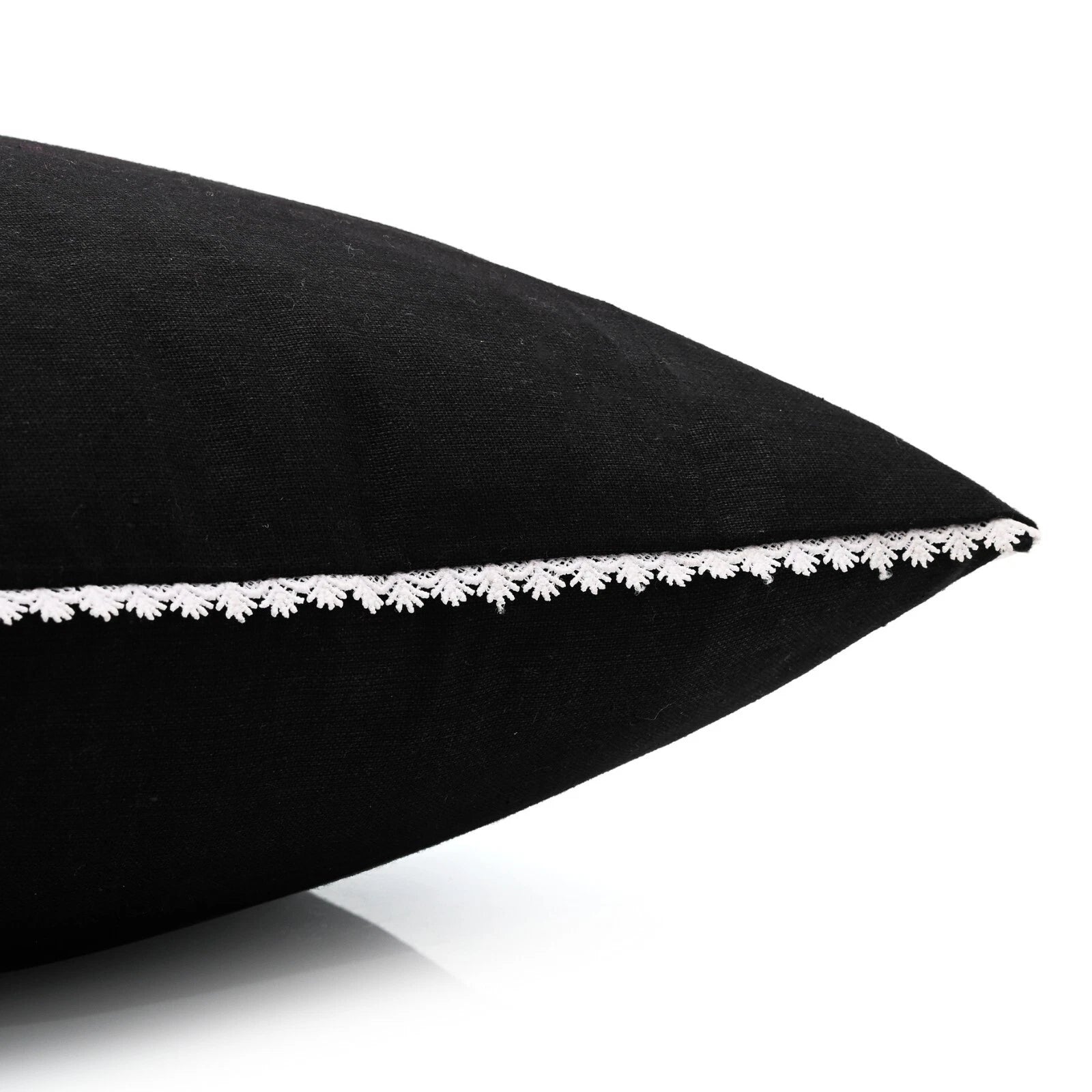 Cotton Cushion Cover Home Sofa Decor Throw Pillow Case Covers Solid with Lace