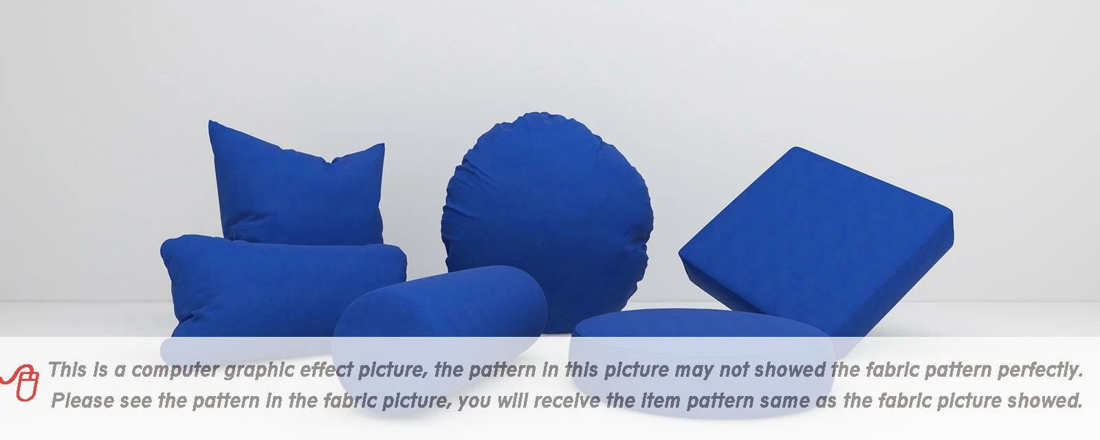 Pb017 Cushion Cover*Blue*Faux Leather synthetic Litchi Skin Sofa Seat 3D Box