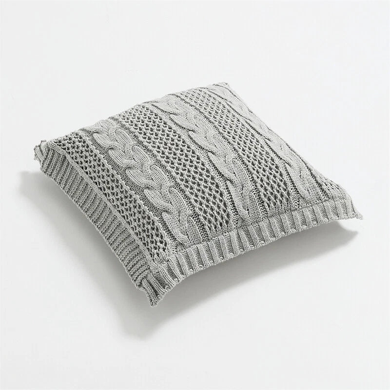 Square Knitted Pillowcase Sofa Bed Throw Waist Cushion Cover Office Pillow Case