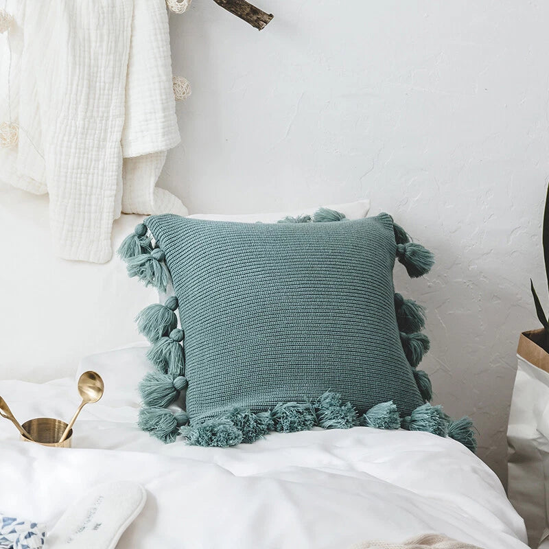 Knitted Cushion Cover Pillowcase Sofa Bed Throw Waist Pillows Case Home Decor