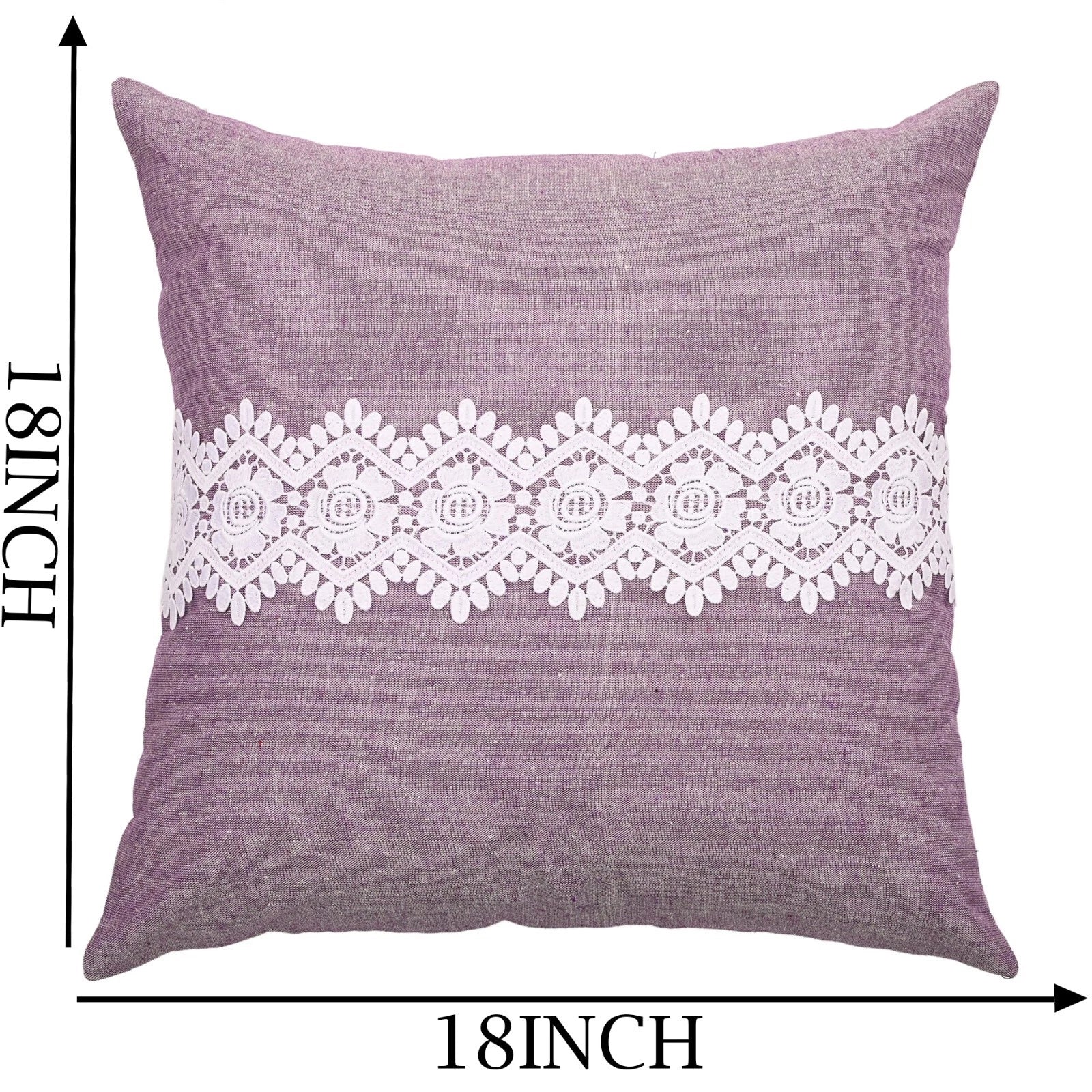 Home Decor Cushion Cover Sofa Decorative Throw Pillowcase Covers Solid with Lace