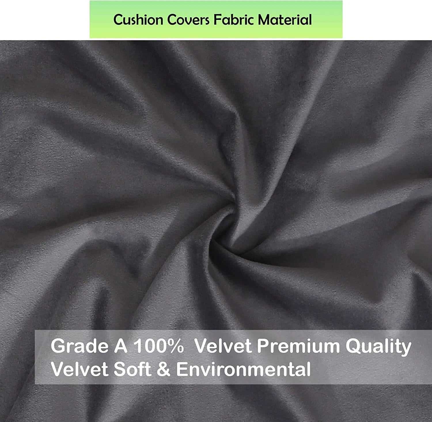 Crushed Cushion Covers or Velvet Cushions 18 x 18 Set of 2 Pair Bed Sofa Pillow