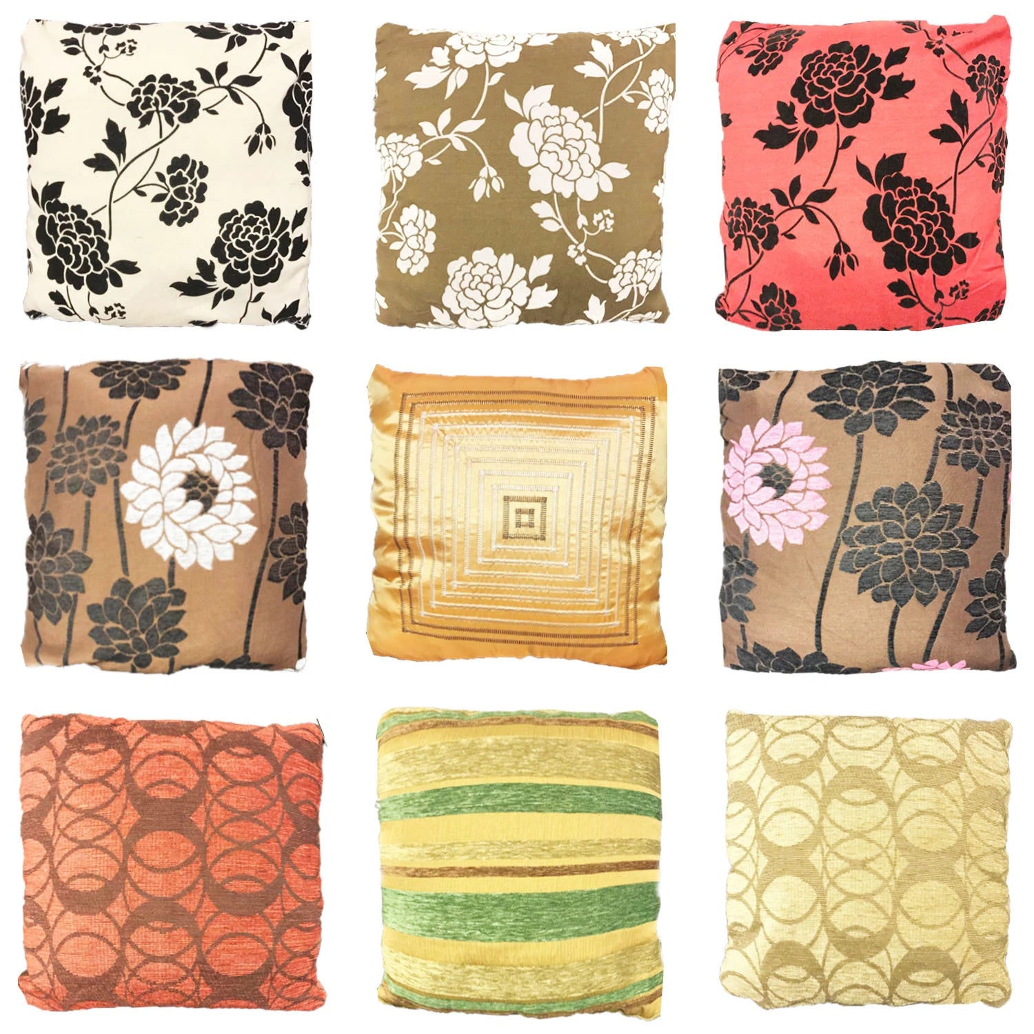 Designer Soft Inner Filled Square Color Hollowfibre Cushion Cover Sofa Touch 18"