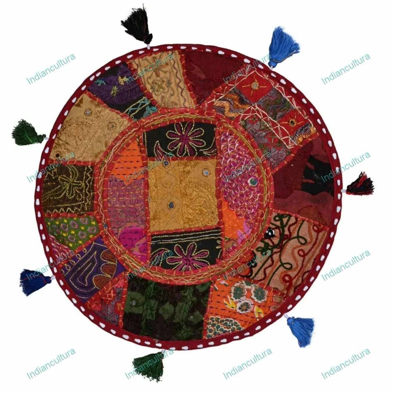 Ethnic Cushion Cover Indian Handmade Patchwork Hippie Sofa Car Pillow Case