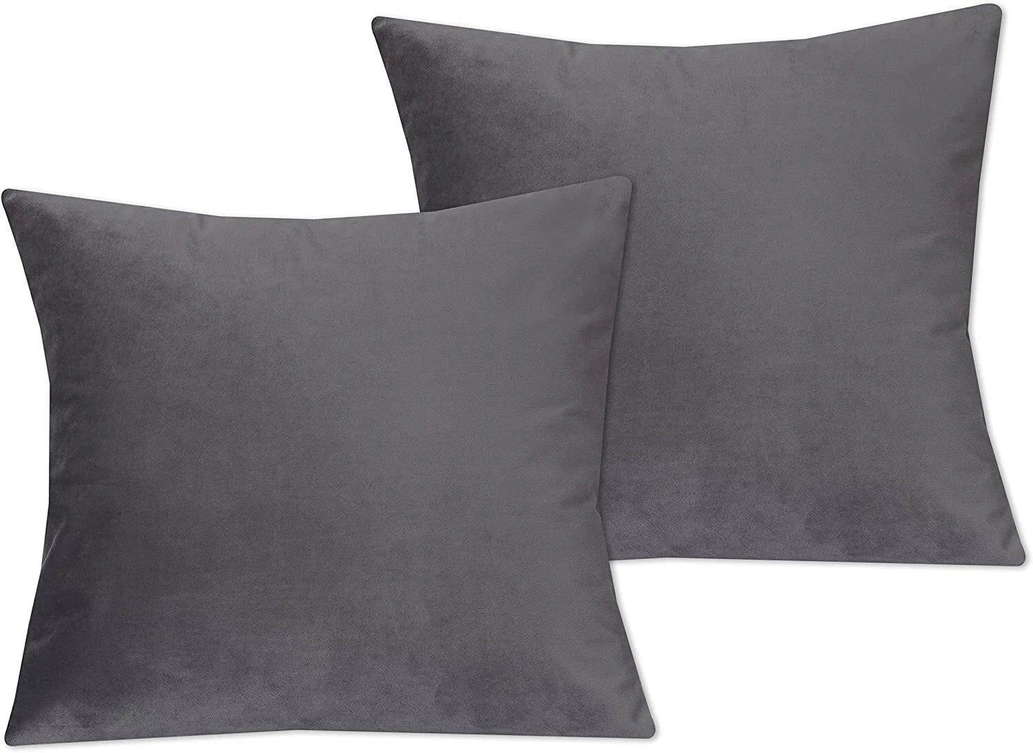 Crushed Cushion Covers or Velvet Cushions 18 x 18 Set of 2 Pair Bed Sofa Pillow