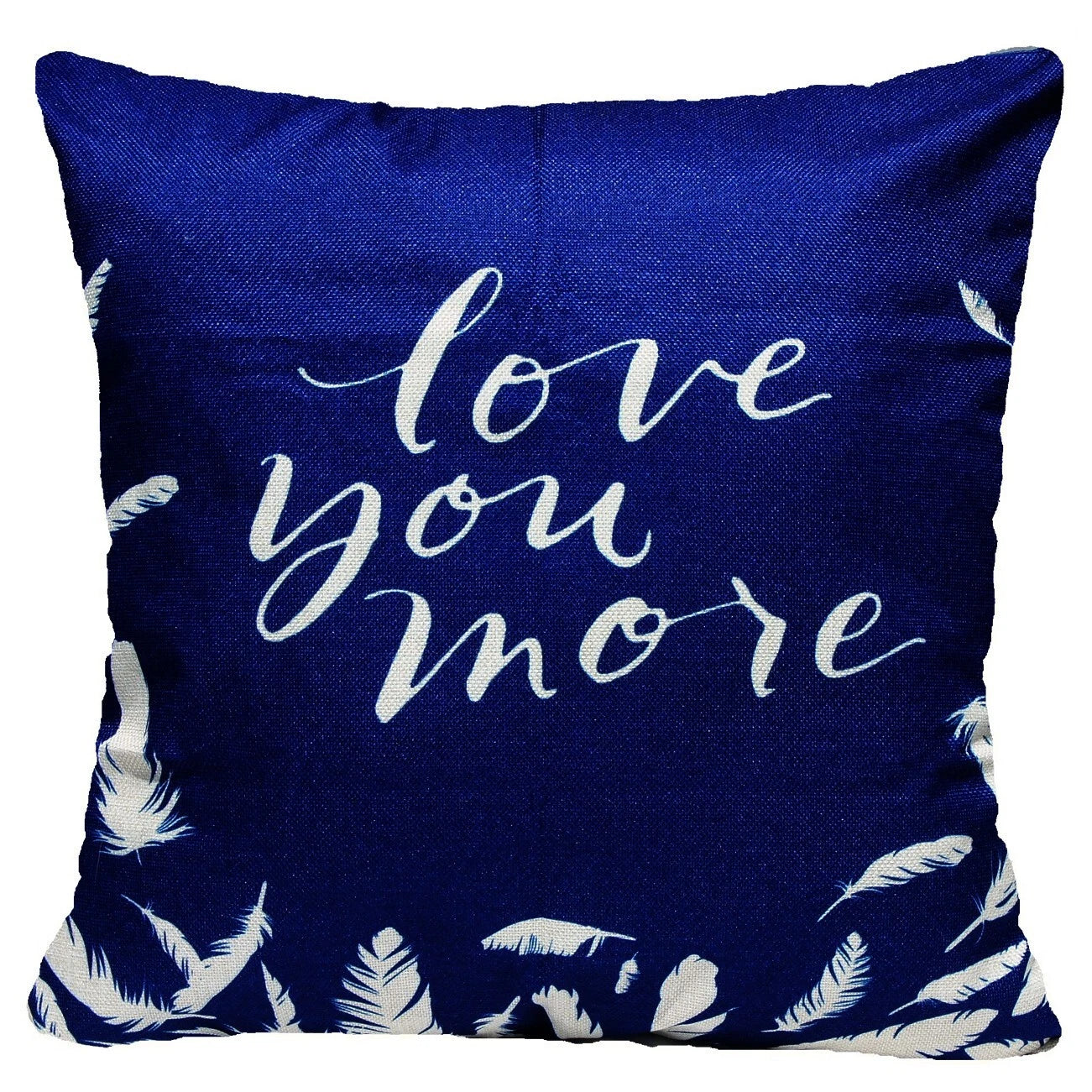 Throw PILLOW COVER Linen Navy Blue Double-Sided Decorative Cushion Case 16x16"
