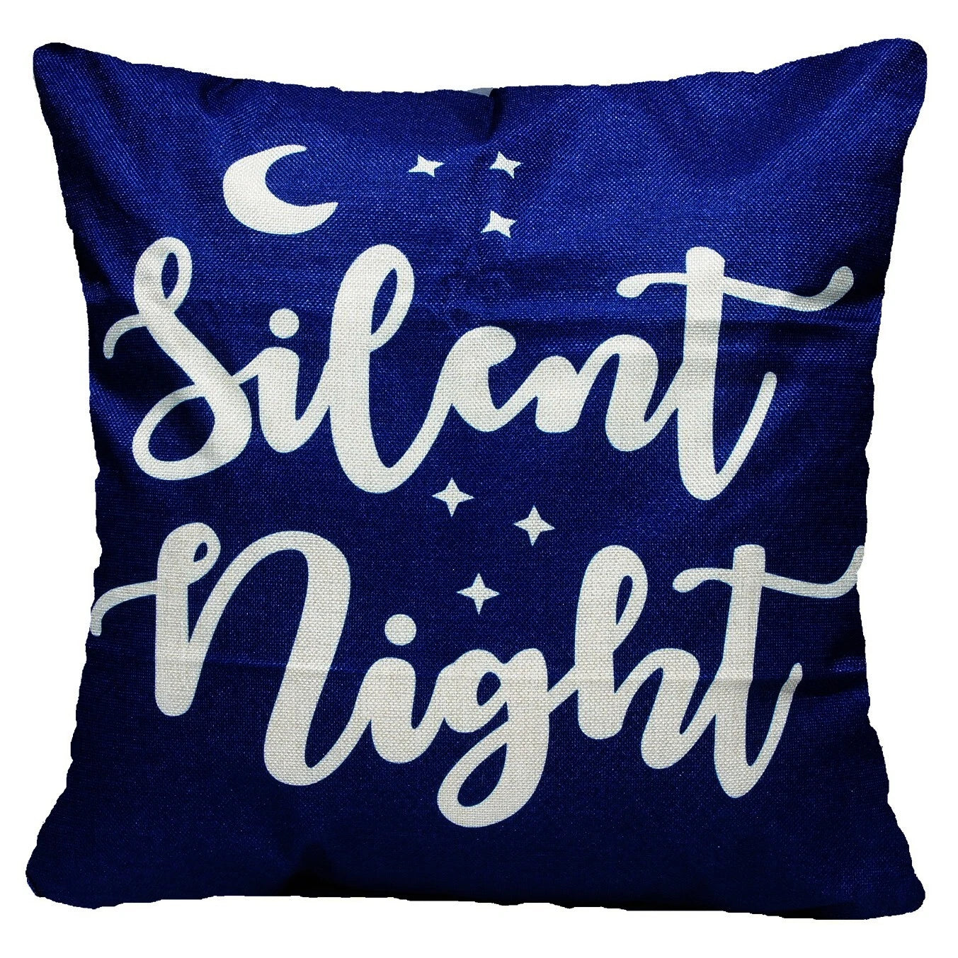 Throw PILLOW COVER Linen Navy Blue Double-Sided Decorative Cushion Case 16x16"