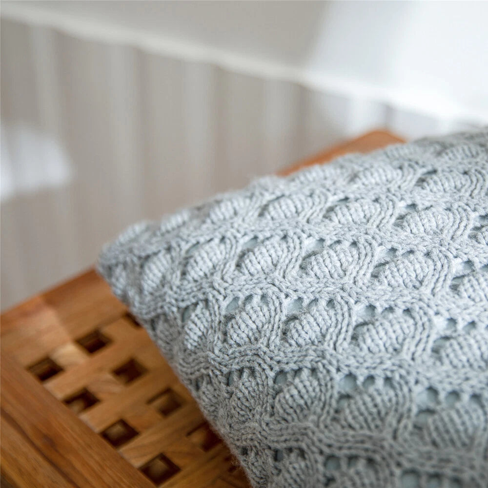 Chunky Soft Knitted Cushion Covers Pillow Cases Square Sofa Bed Throw Home Decor