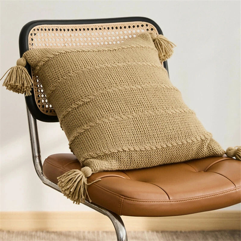 Soft Knitted Cushion Pillow Case Pillows Covers Sofa Bed Office Throw Home Decor