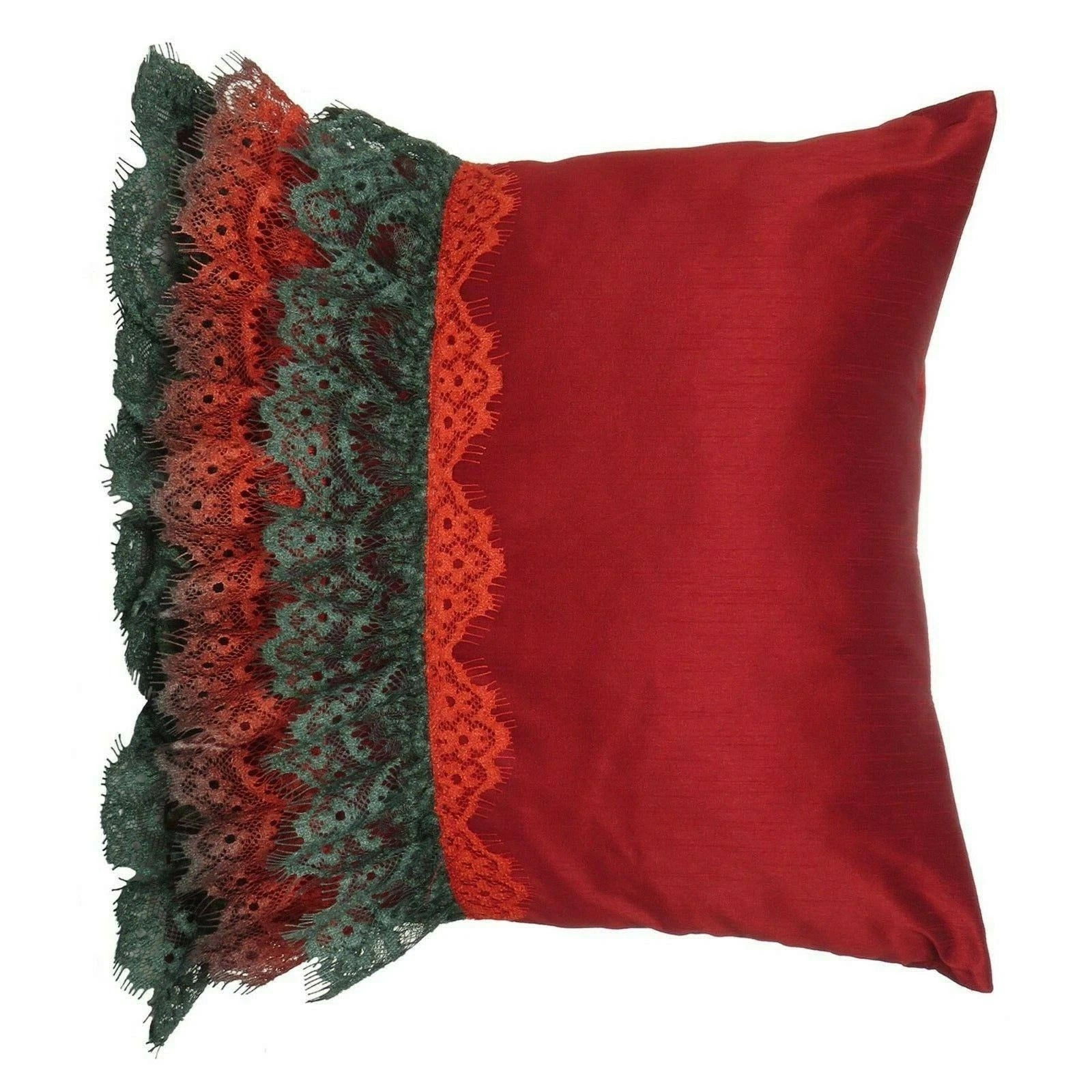 Cushion Cover Throw Pillow Cases Ruffle Lace Soft Red Sofa Chair Bed Couch Cover
