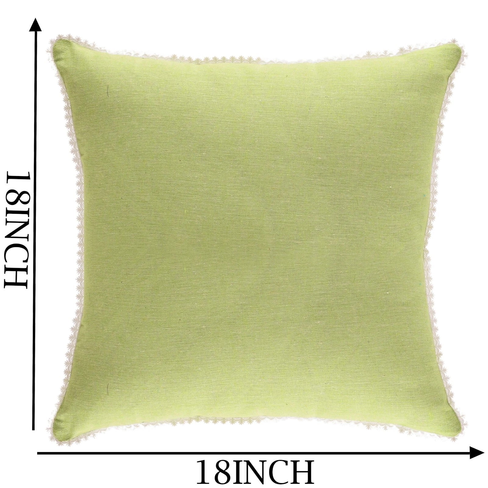 Cotton Cushion Cover Home Sofa Decor Throw Pillow Case Covers Solid with Lace