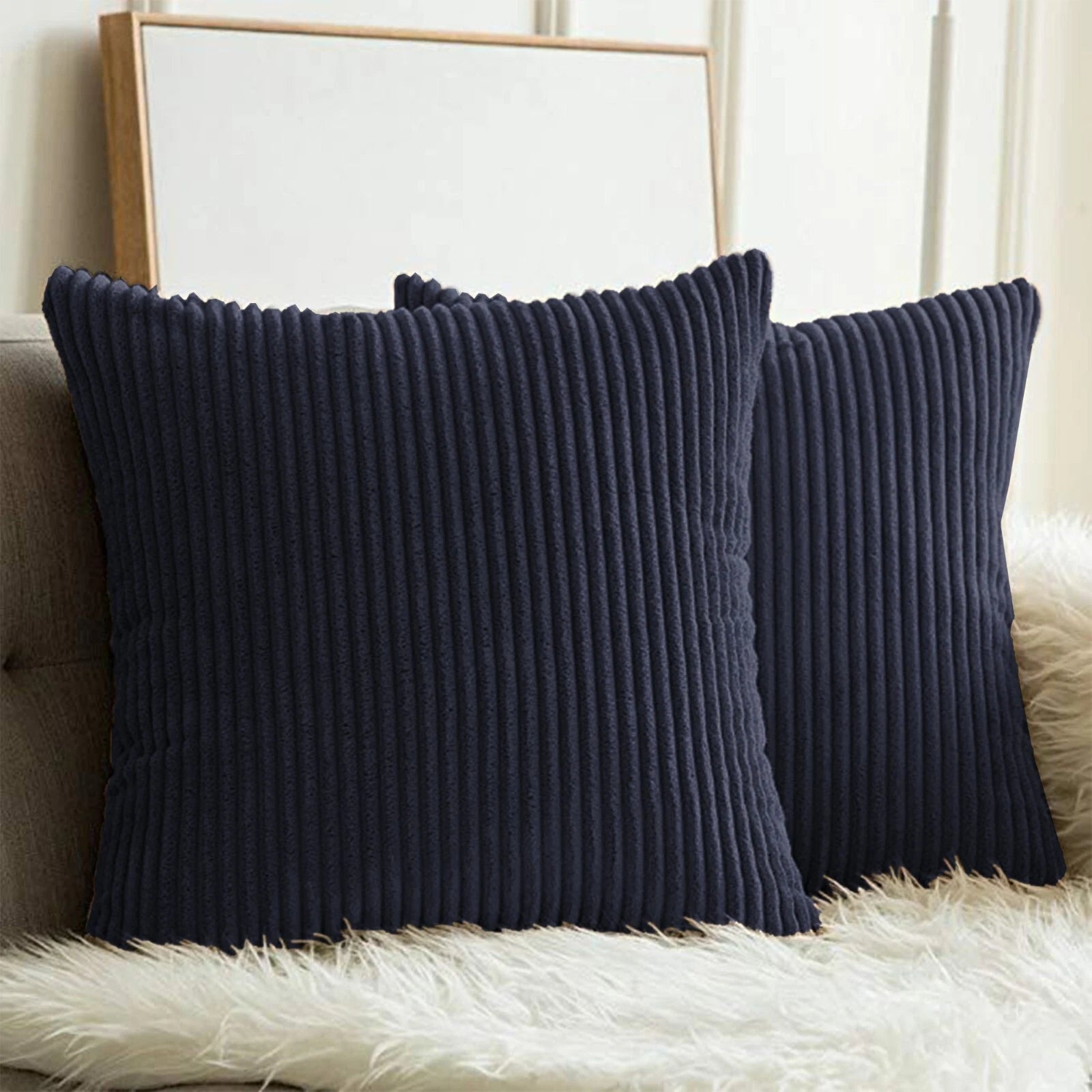 Pack of 1,2,4,6 Velvet Filled Cushion Covers 18x18 Sofa Decor Throw Pillow Cases