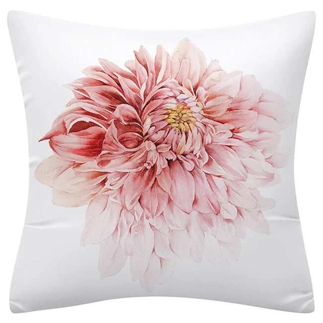 PILLOW COVER Floral Flower Decorative Double Sided Soft Sofa Cushion Case 18x18"