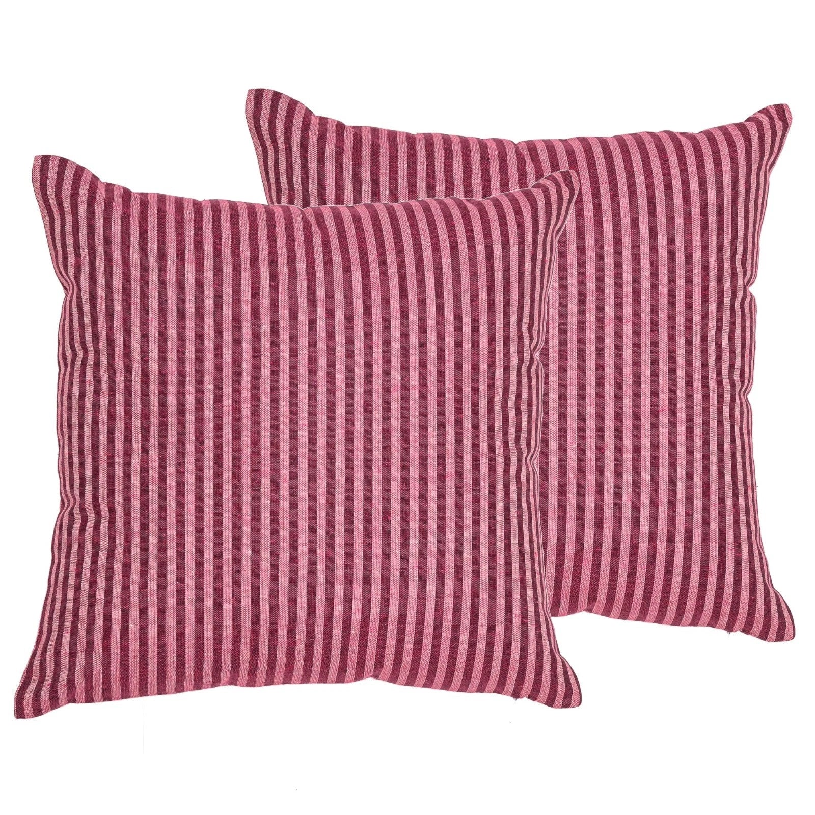 Cotton Cushion Covers Throw Pillow Cover Case Striped Home Sofa Decor-Set of 2