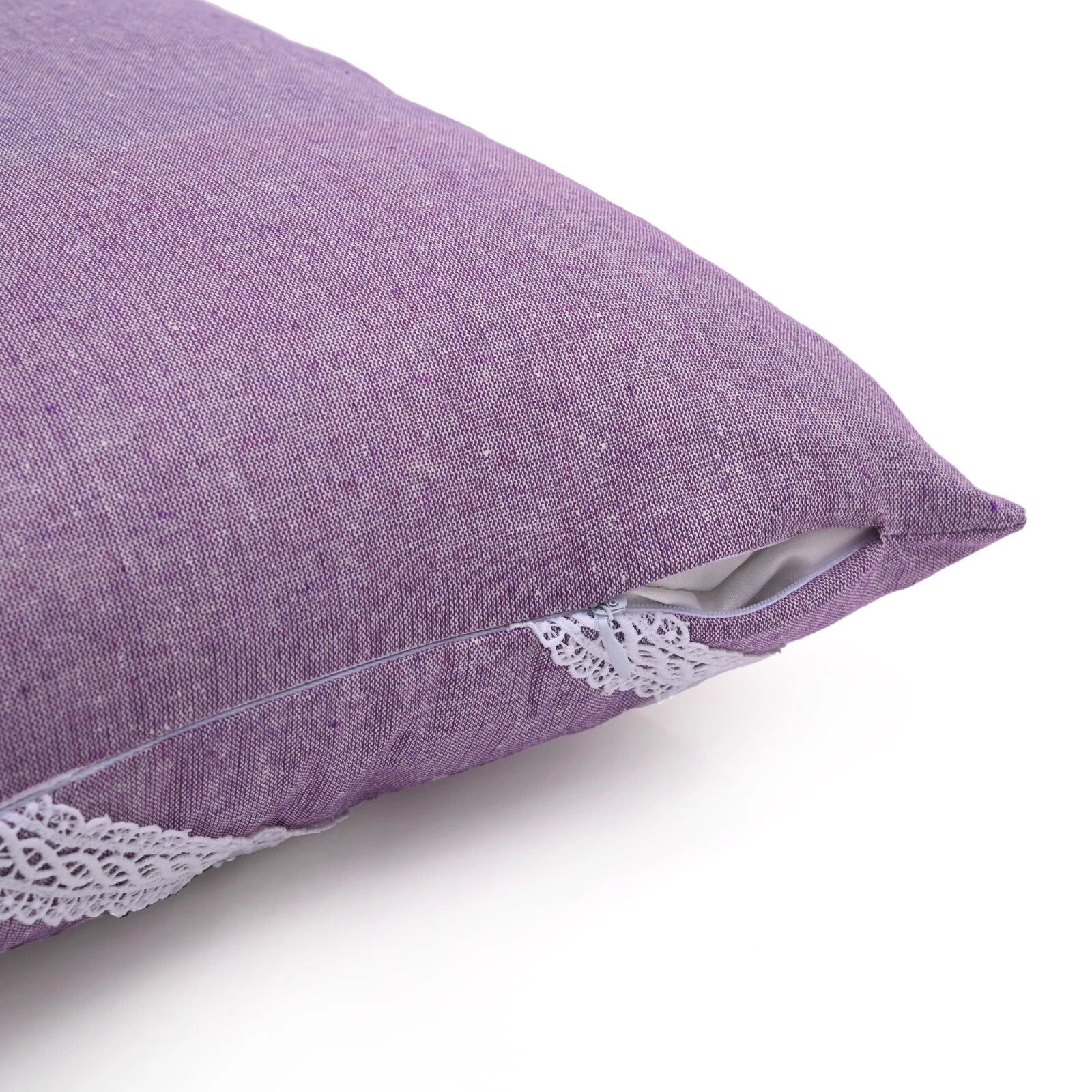 Decorative Cushion Cover Cotton Throw Pillow Case Home Sofa Decor Diagonal Lace