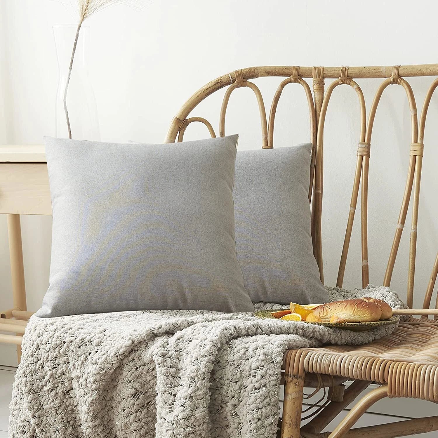 Outdoor Waterproof Cushion Cover Square Pillow Cases for Patio Tent Couch Sofa