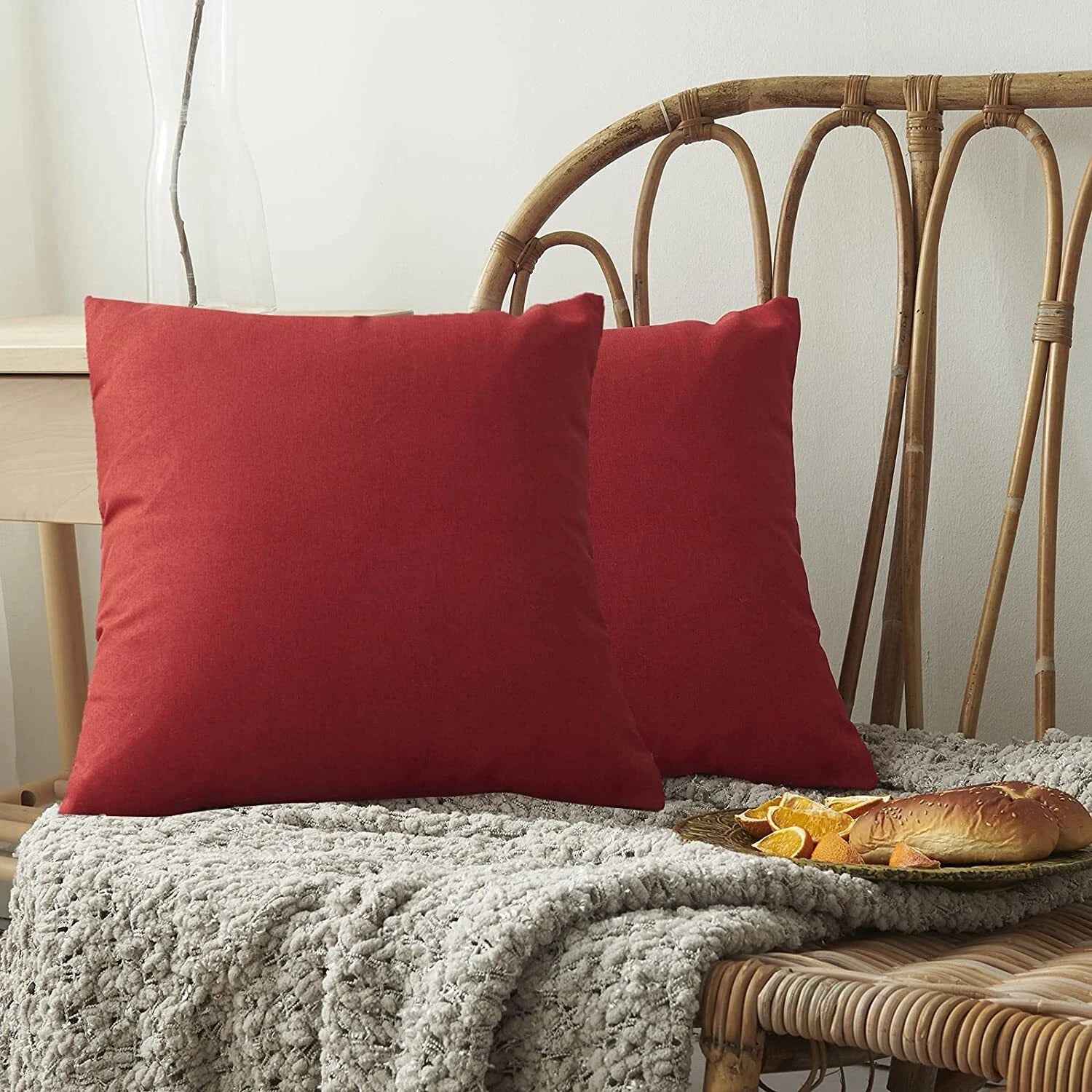 Outdoor Waterproof Cushion Cover Square Pillow Cases for Patio Tent Couch Sofa