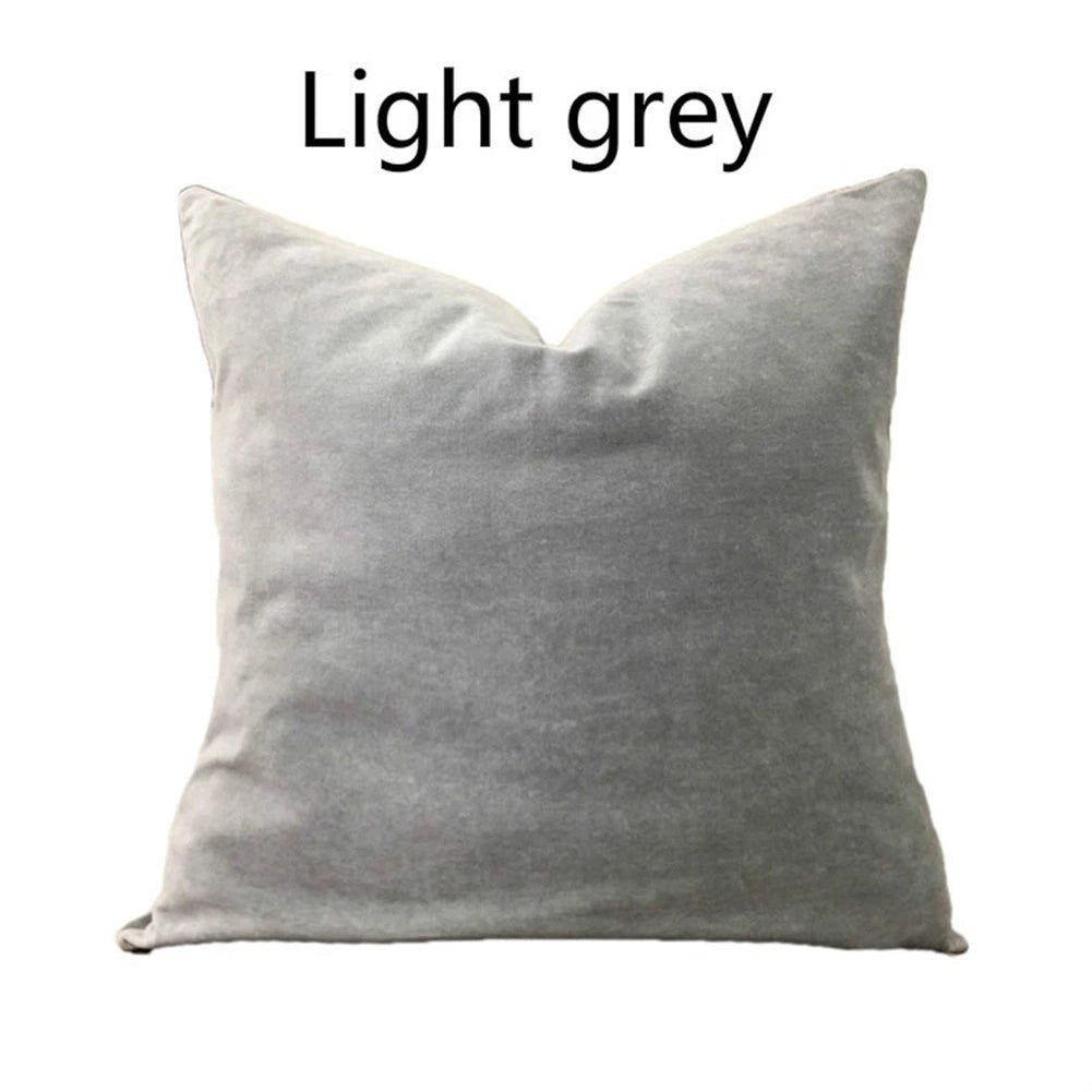 Velvet Pillow Case Waist Throw Cushion Cover Home Office Sofa Chair Bed Decor